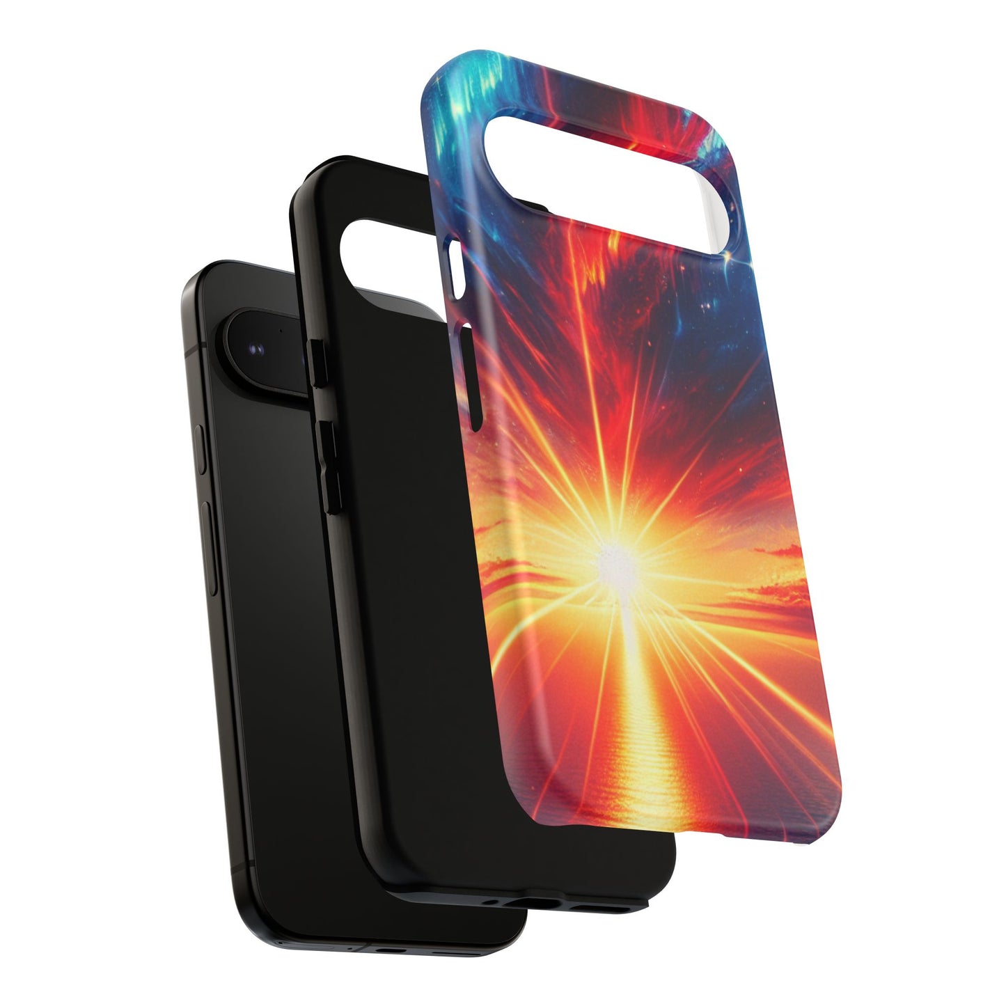 63B2 Sunrise Landscape Art Phone Case – Glossy or Matte Dual-Layer Cover for iPhone & Android