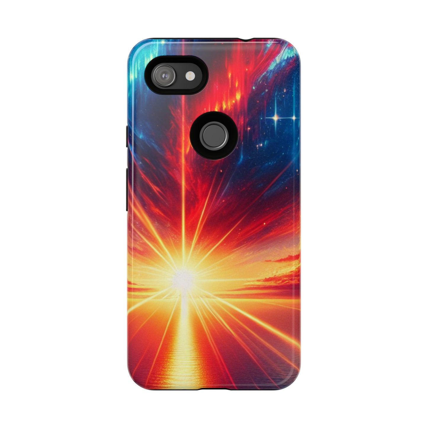 63B2 Sunrise Landscape Art Phone Case – Glossy or Matte Dual-Layer Cover for iPhone & Android