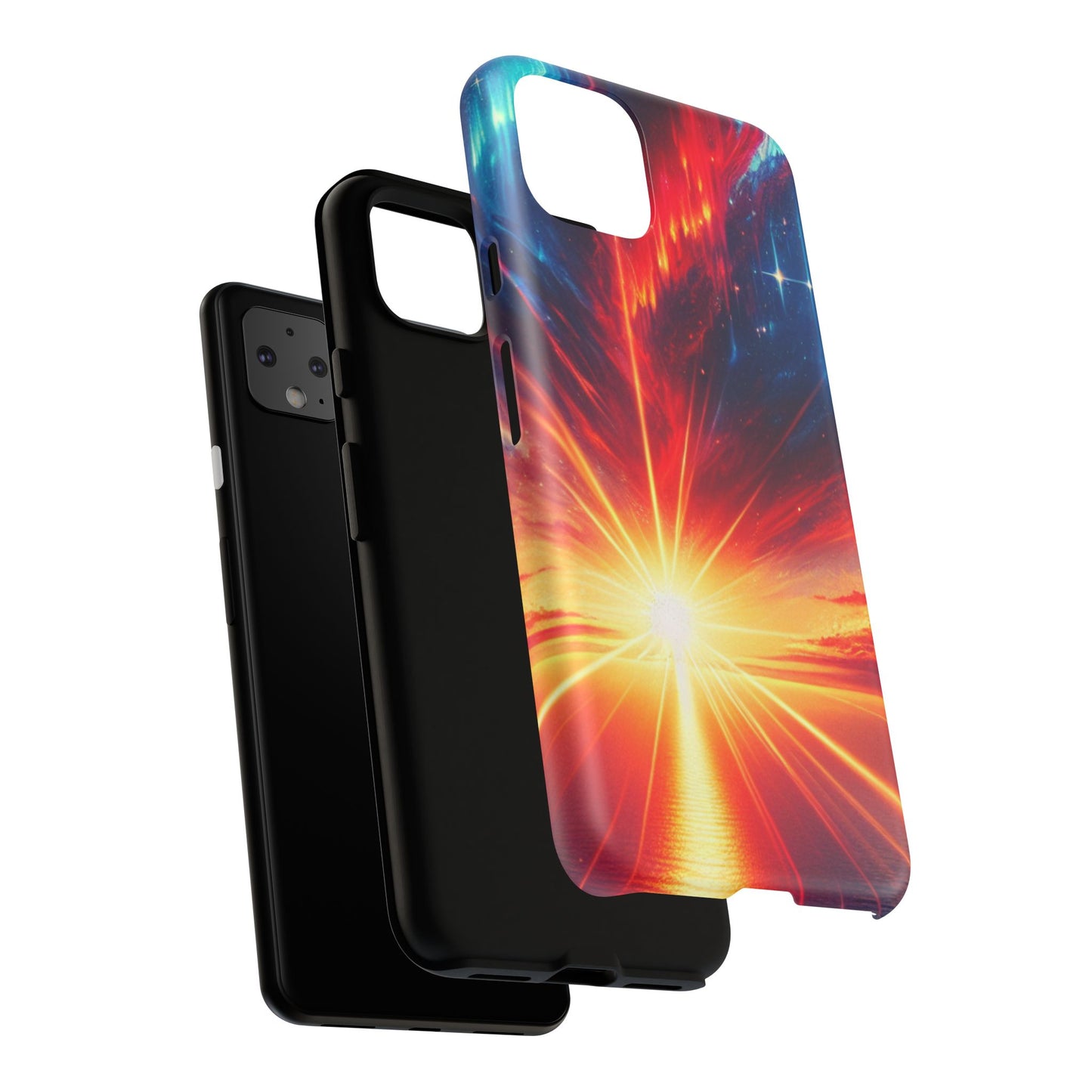 63B2 Sunrise Landscape Art Phone Case – Glossy or Matte Dual-Layer Cover for iPhone & Android