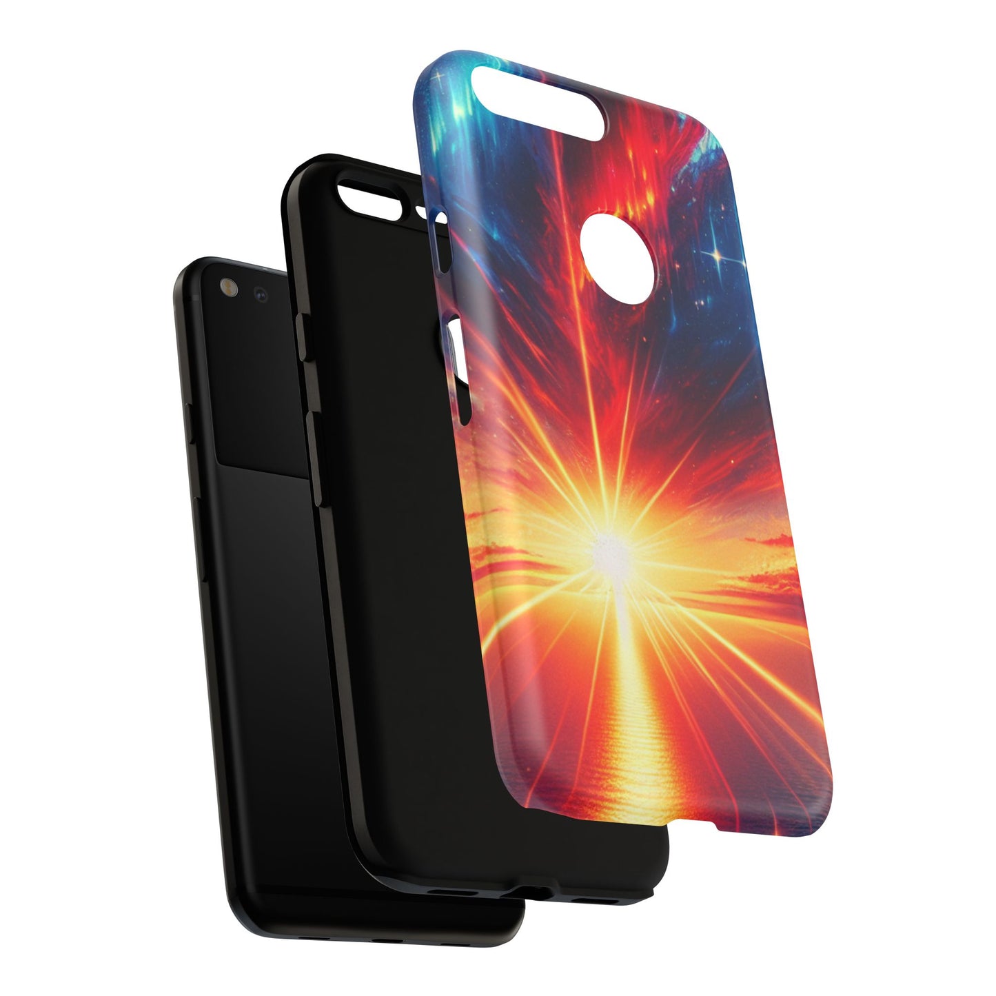 63B2 Sunrise Landscape Art Phone Case – Glossy or Matte Dual-Layer Cover for iPhone & Android