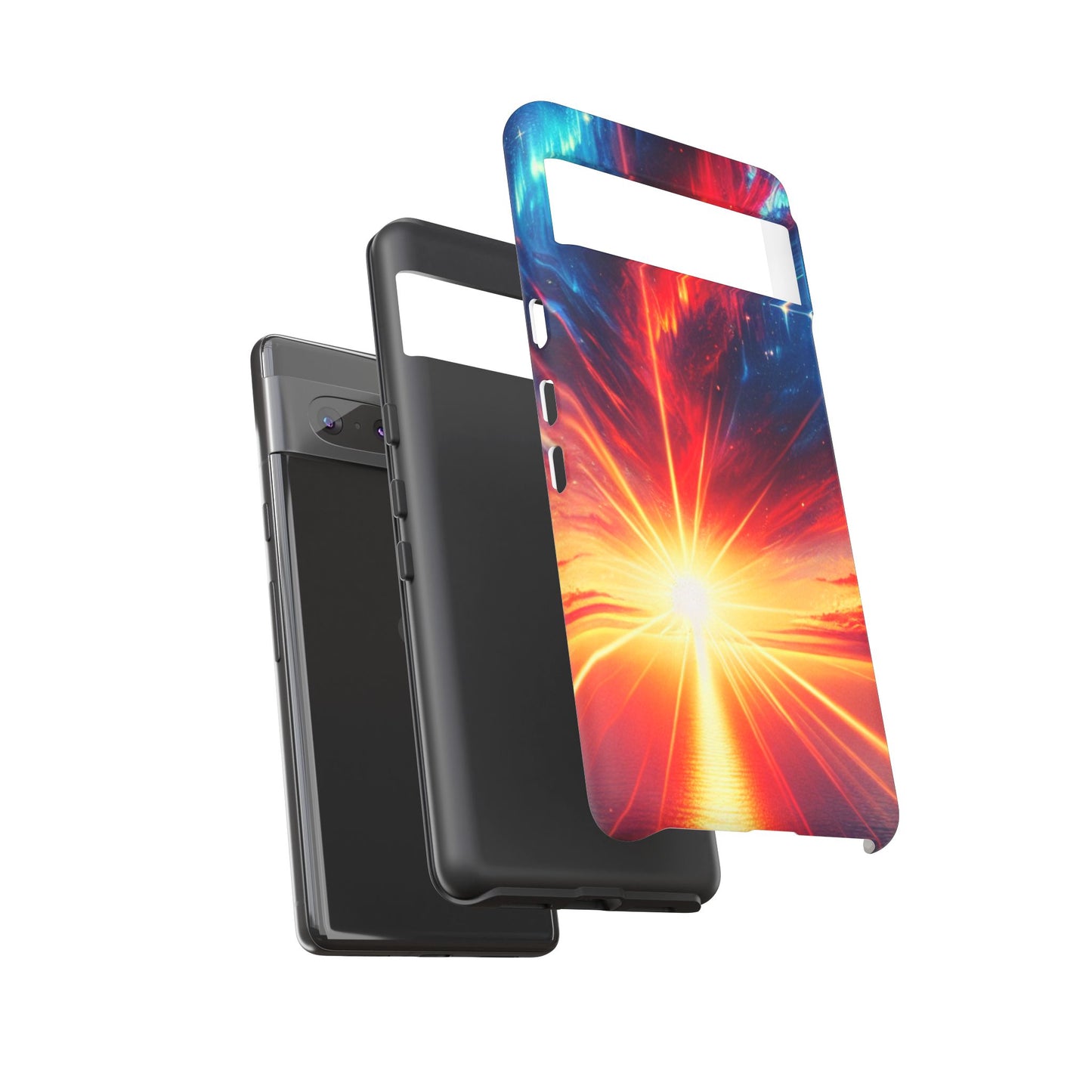 63B2 Sunrise Landscape Art Phone Case – Glossy or Matte Dual-Layer Cover for iPhone & Android