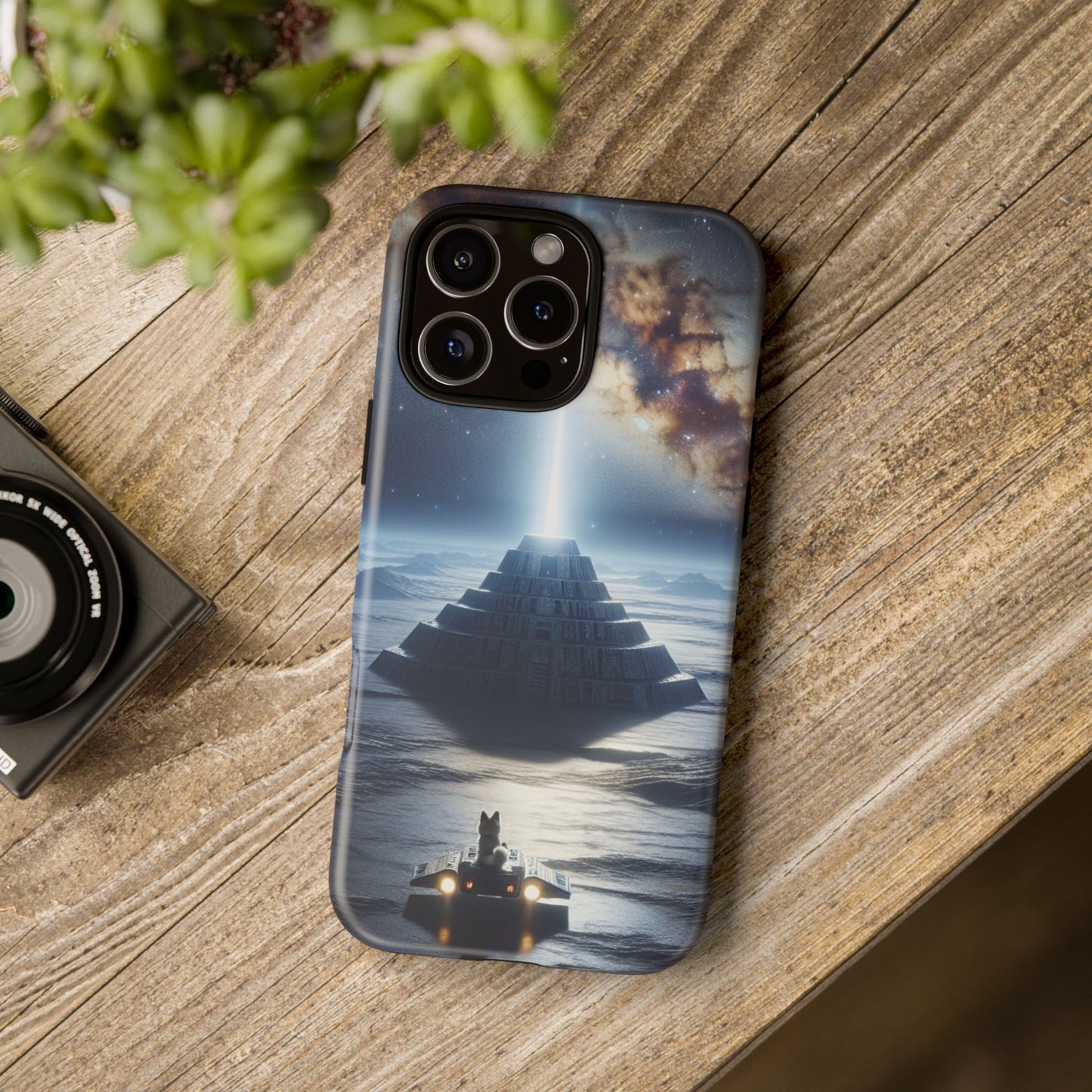 61C Akita Space Adventure Phone Case – Dual-Layer Protective Cover for iPhone & Android