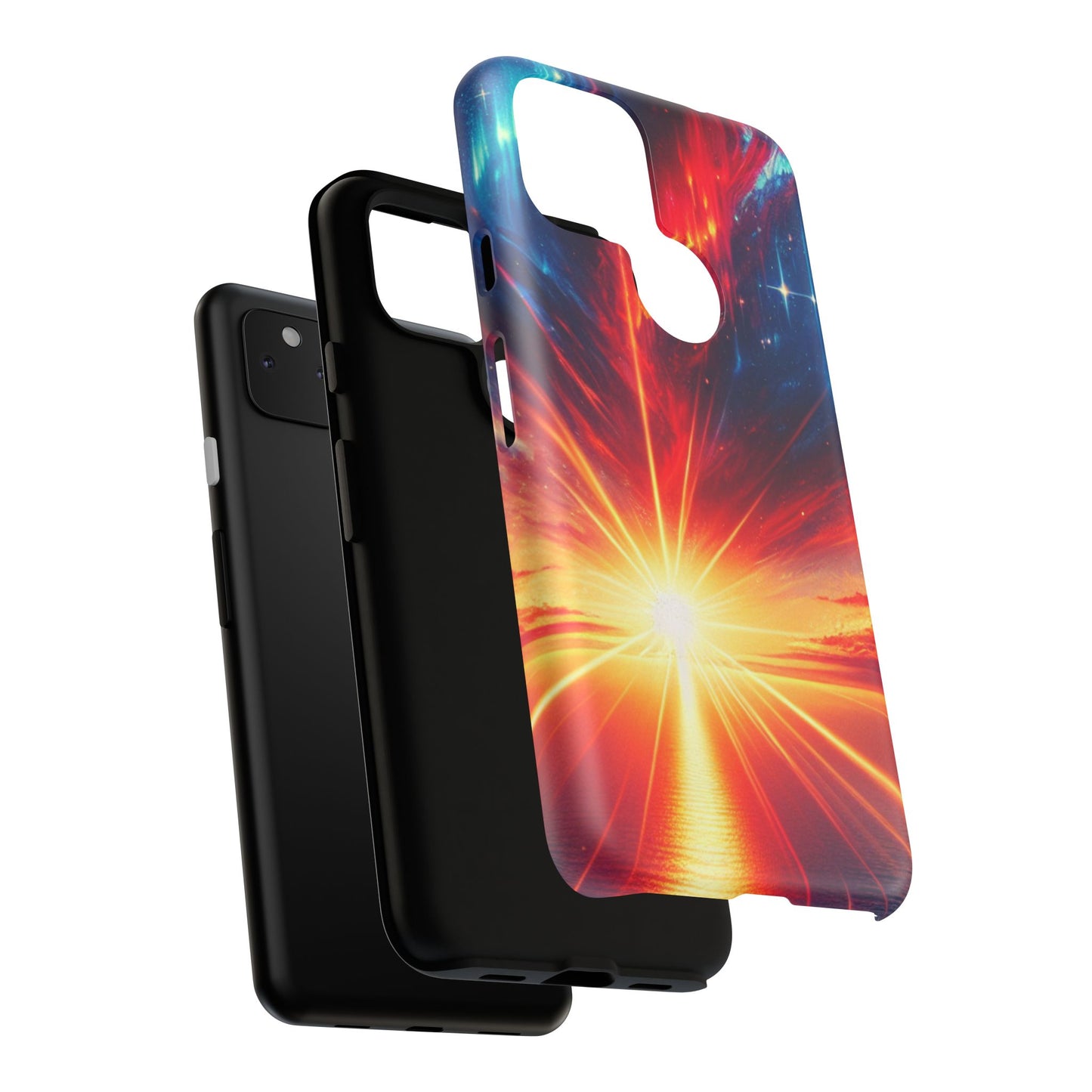 63B2 Sunrise Landscape Art Phone Case – Glossy or Matte Dual-Layer Cover for iPhone & Android