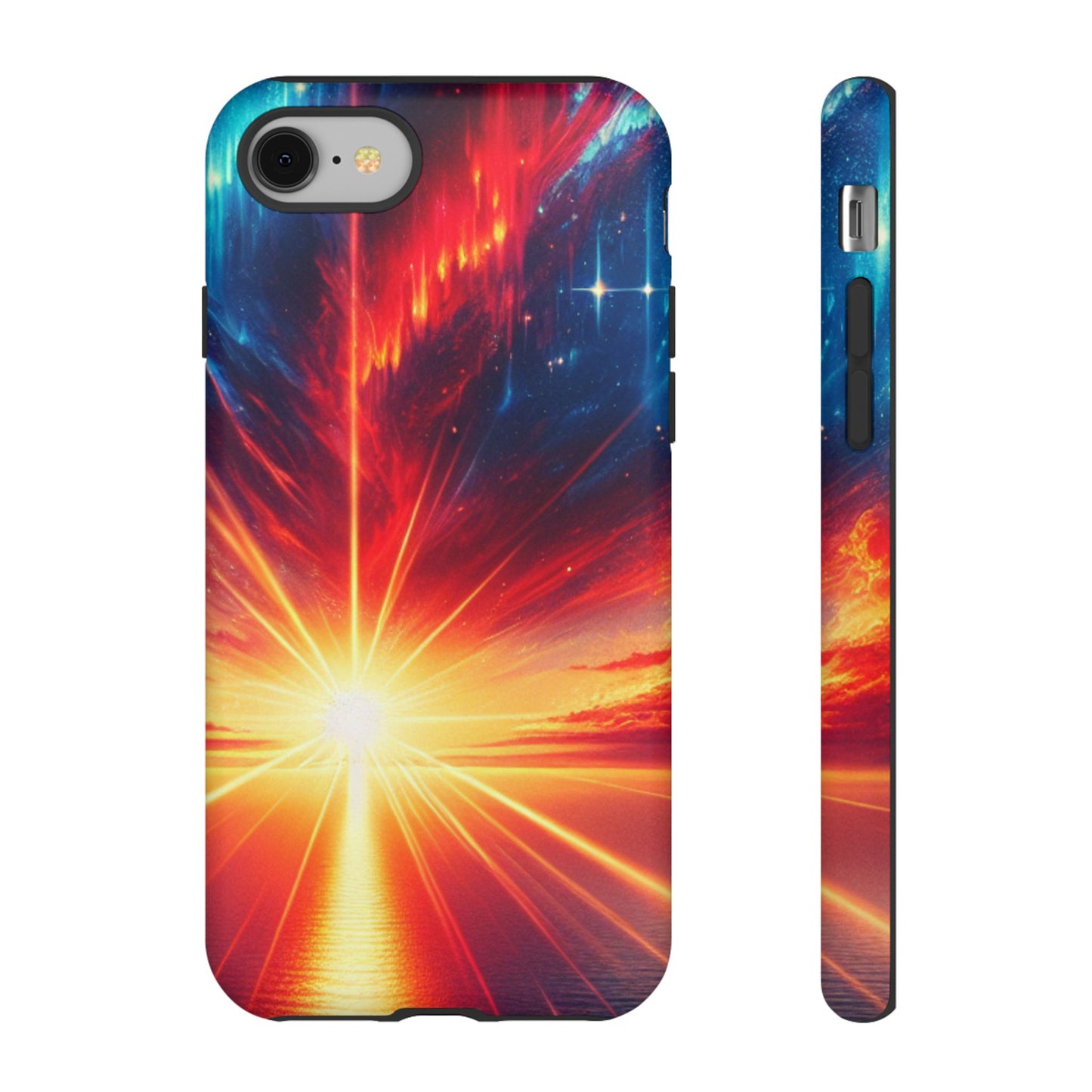 63B2 Sunrise Landscape Art Phone Case – Glossy or Matte Dual-Layer Cover for iPhone & Android