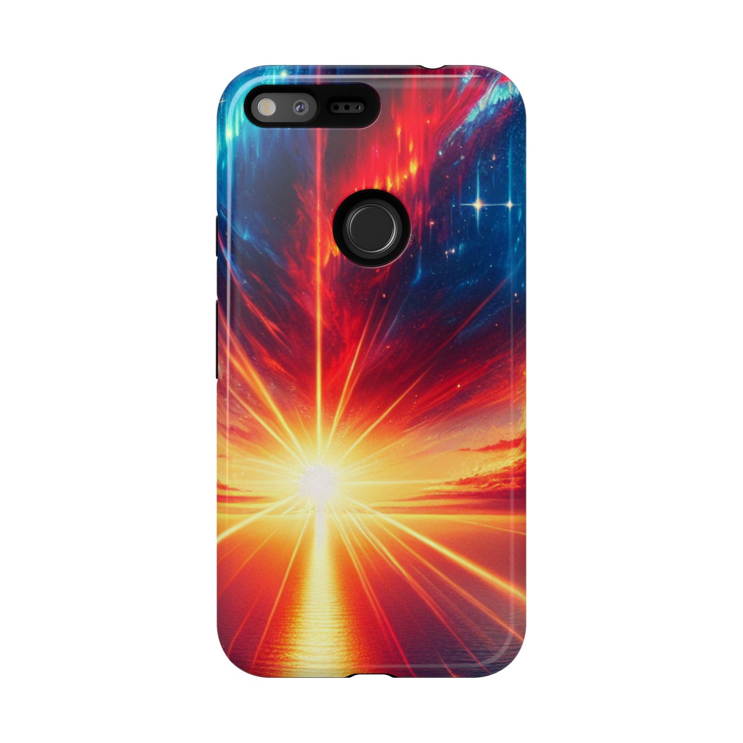 63B2 Sunrise Landscape Art Phone Case – Glossy or Matte Dual-Layer Cover for iPhone & Android