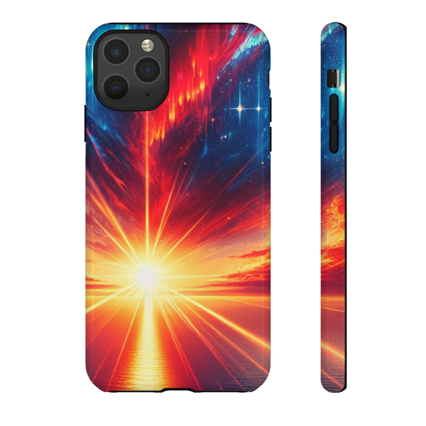 63B2 Sunrise Landscape Art Phone Case – Glossy or Matte Dual-Layer Cover for iPhone & Android
