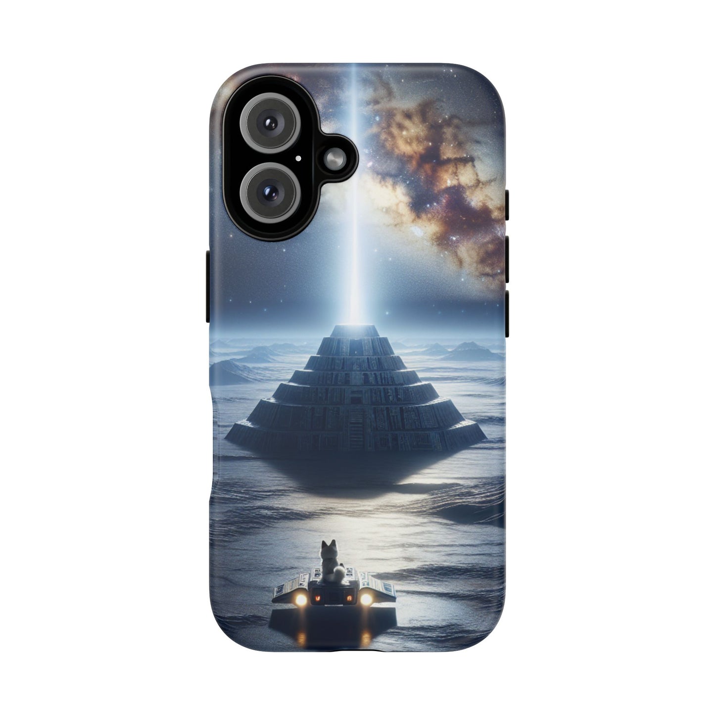 61C Akita Space Adventure Phone Case – Dual-Layer Protective Cover for iPhone & Android
