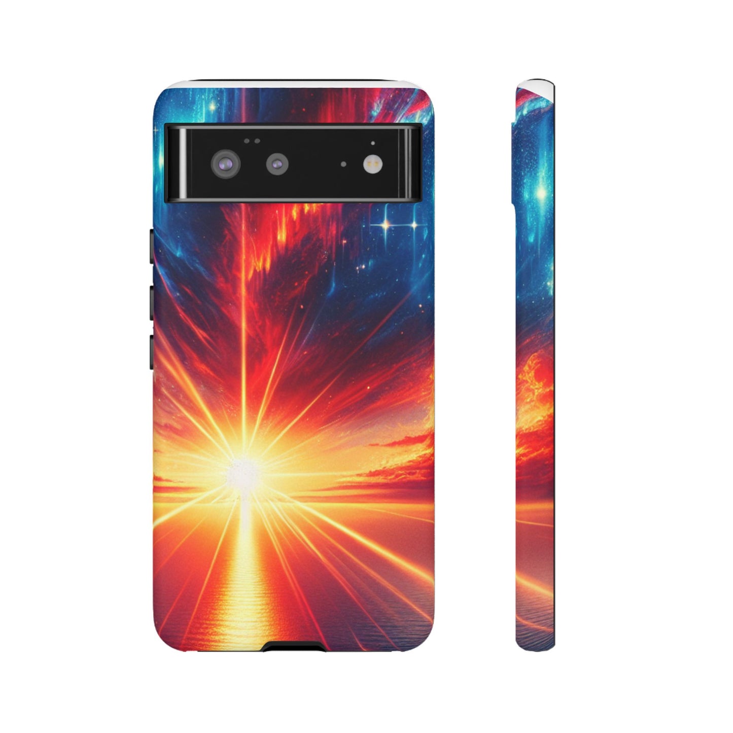 63B2 Sunrise Landscape Art Phone Case – Glossy or Matte Dual-Layer Cover for iPhone & Android