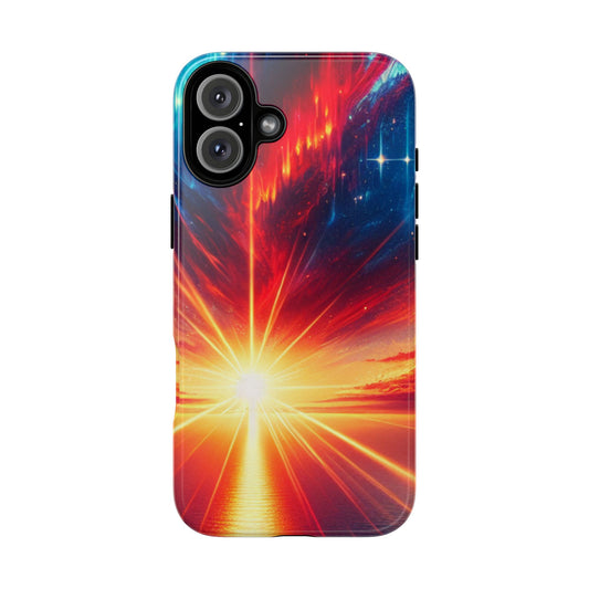 63B2 Sunrise Landscape Art Phone Case – Glossy or Matte Dual-Layer Cover for iPhone & Android