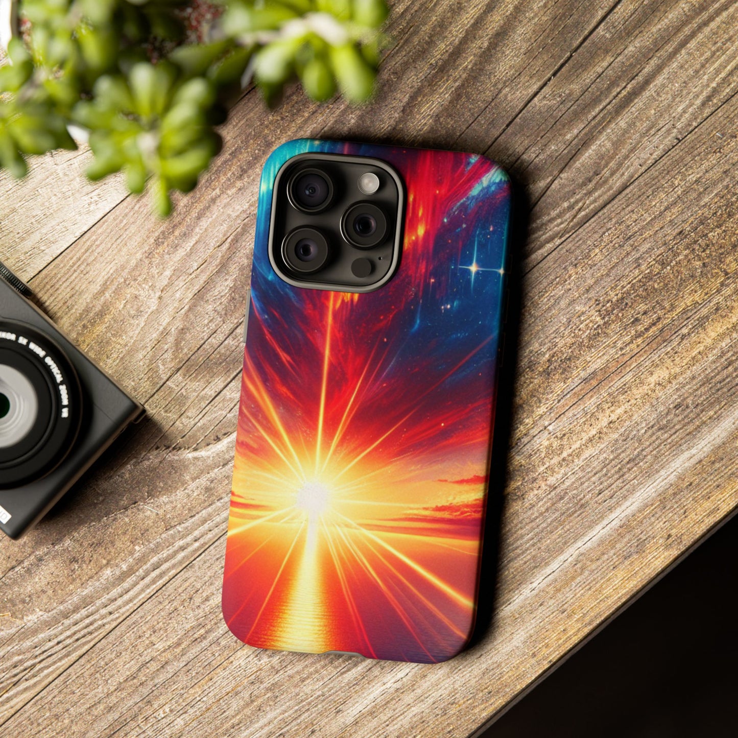 63B2 Sunrise Landscape Art Phone Case – Glossy or Matte Dual-Layer Cover for iPhone & Android