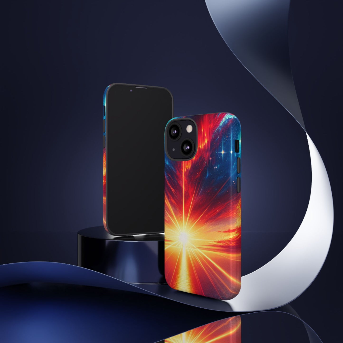 63B2 Sunrise Landscape Art Phone Case – Glossy or Matte Dual-Layer Cover for iPhone & Android