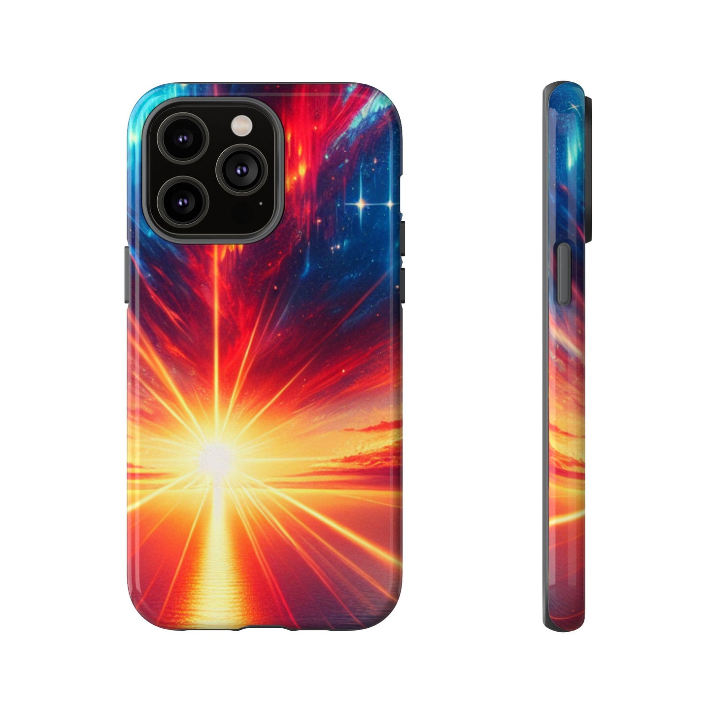 63B2 Sunrise Landscape Art Phone Case – Glossy or Matte Dual-Layer Cover for iPhone & Android