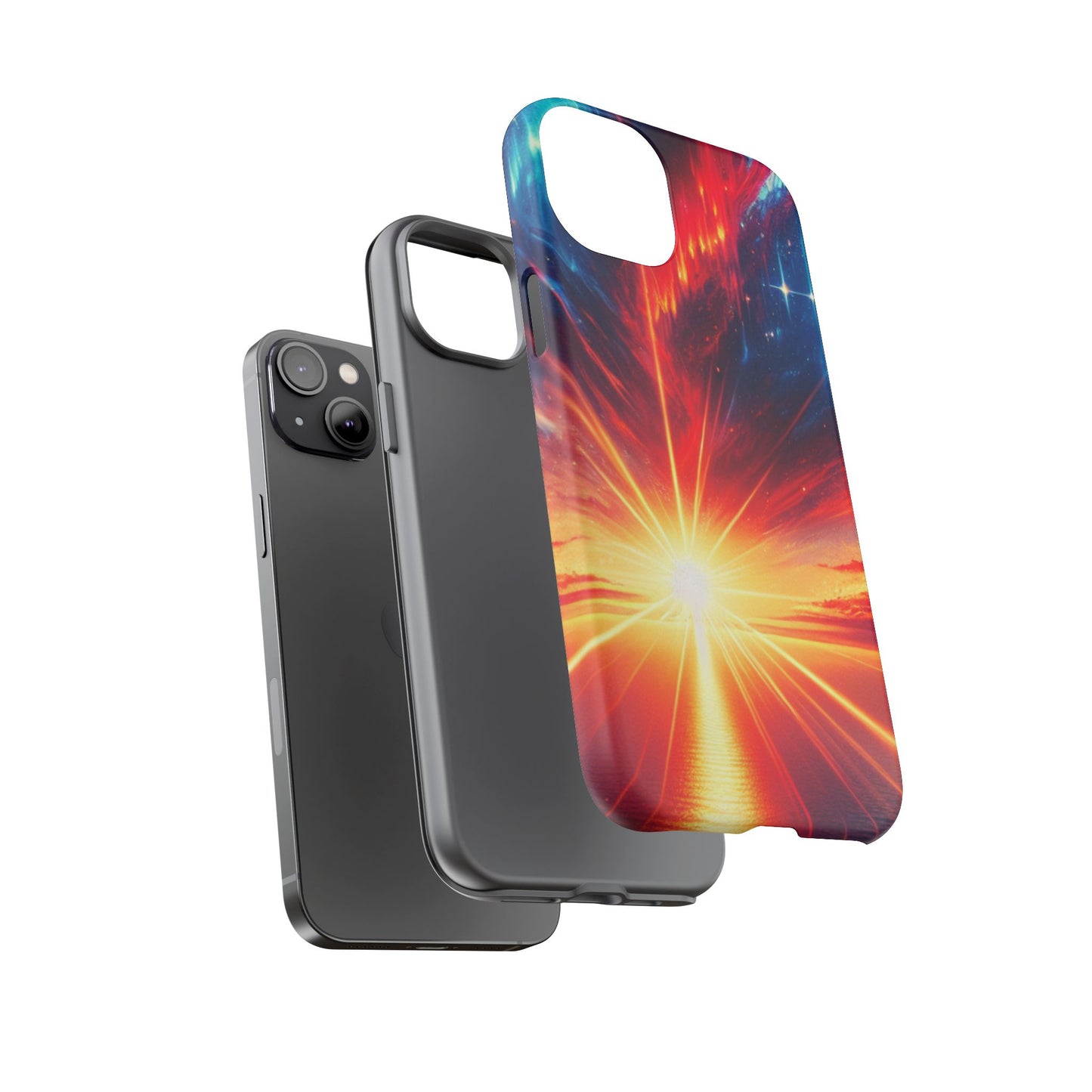 63B2 Sunrise Landscape Art Phone Case – Glossy or Matte Dual-Layer Cover for iPhone & Android