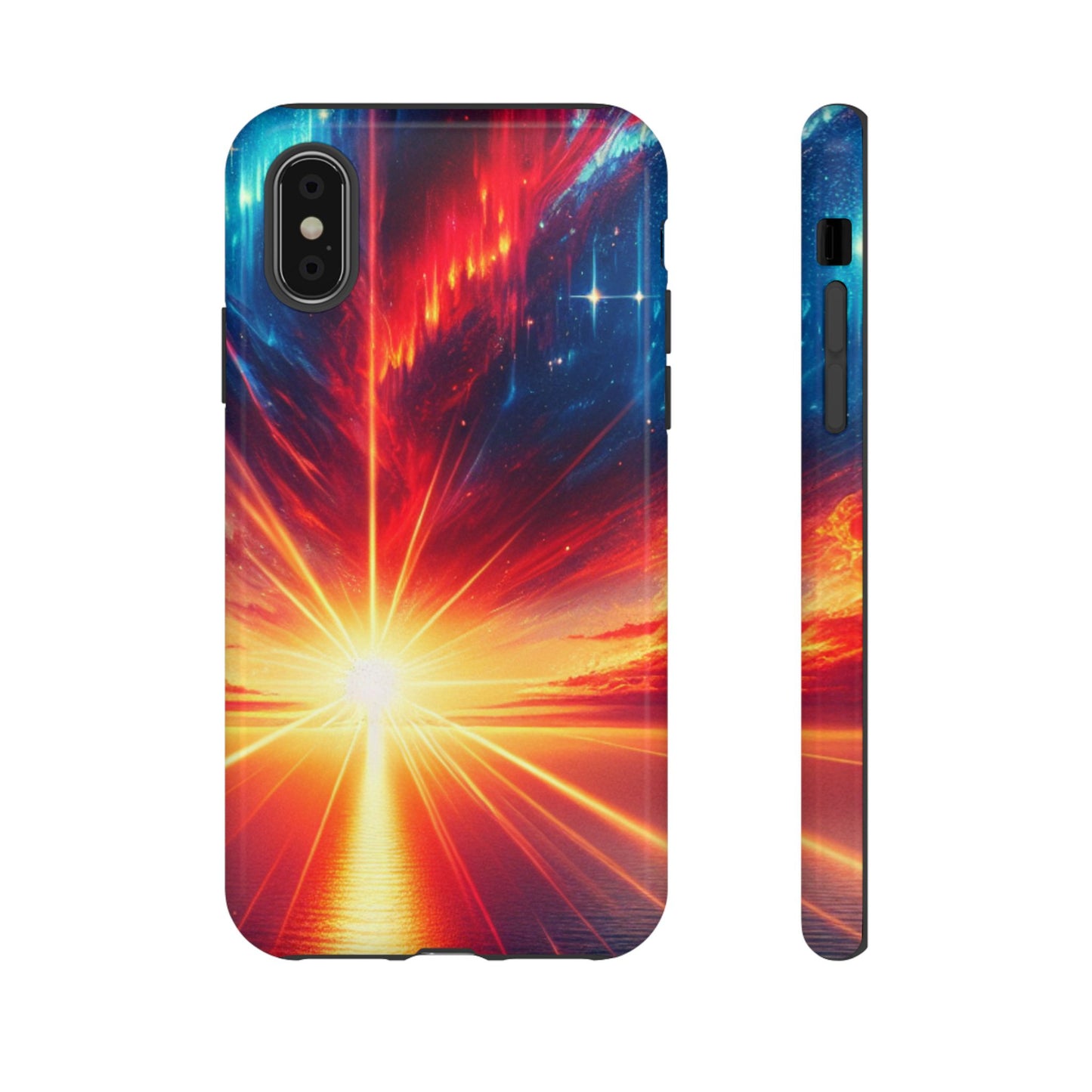 63B2 Sunrise Landscape Art Phone Case – Glossy or Matte Dual-Layer Cover for iPhone & Android