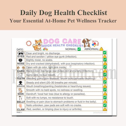 11D Daily Dog Health Checklist – Simple Daily Checks for a Healthier, Happier Dog