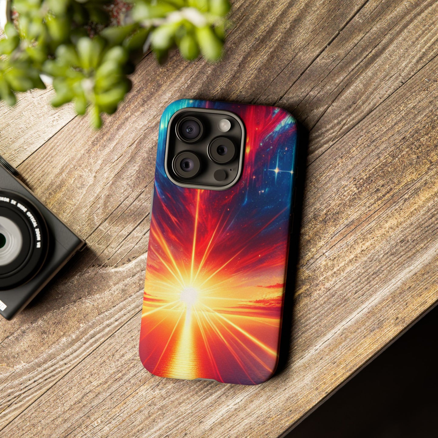 63B2 Sunrise Landscape Art Phone Case – Glossy or Matte Dual-Layer Cover for iPhone & Android