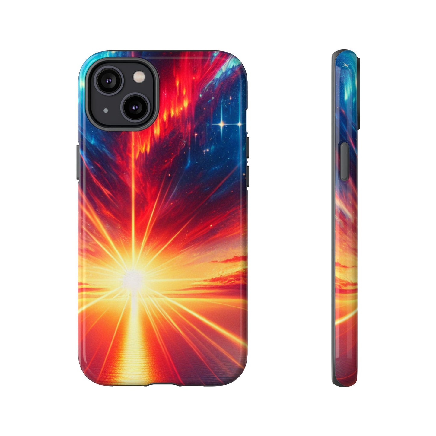 63B2 Sunrise Landscape Art Phone Case – Glossy or Matte Dual-Layer Cover for iPhone & Android