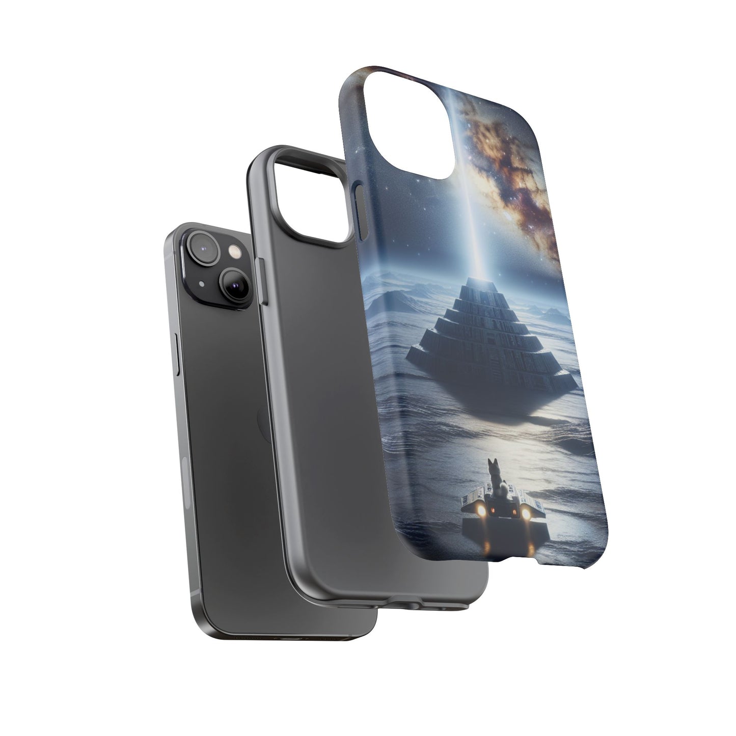 61C Akita Space Adventure Phone Case – Dual-Layer Protective Cover for iPhone & Android