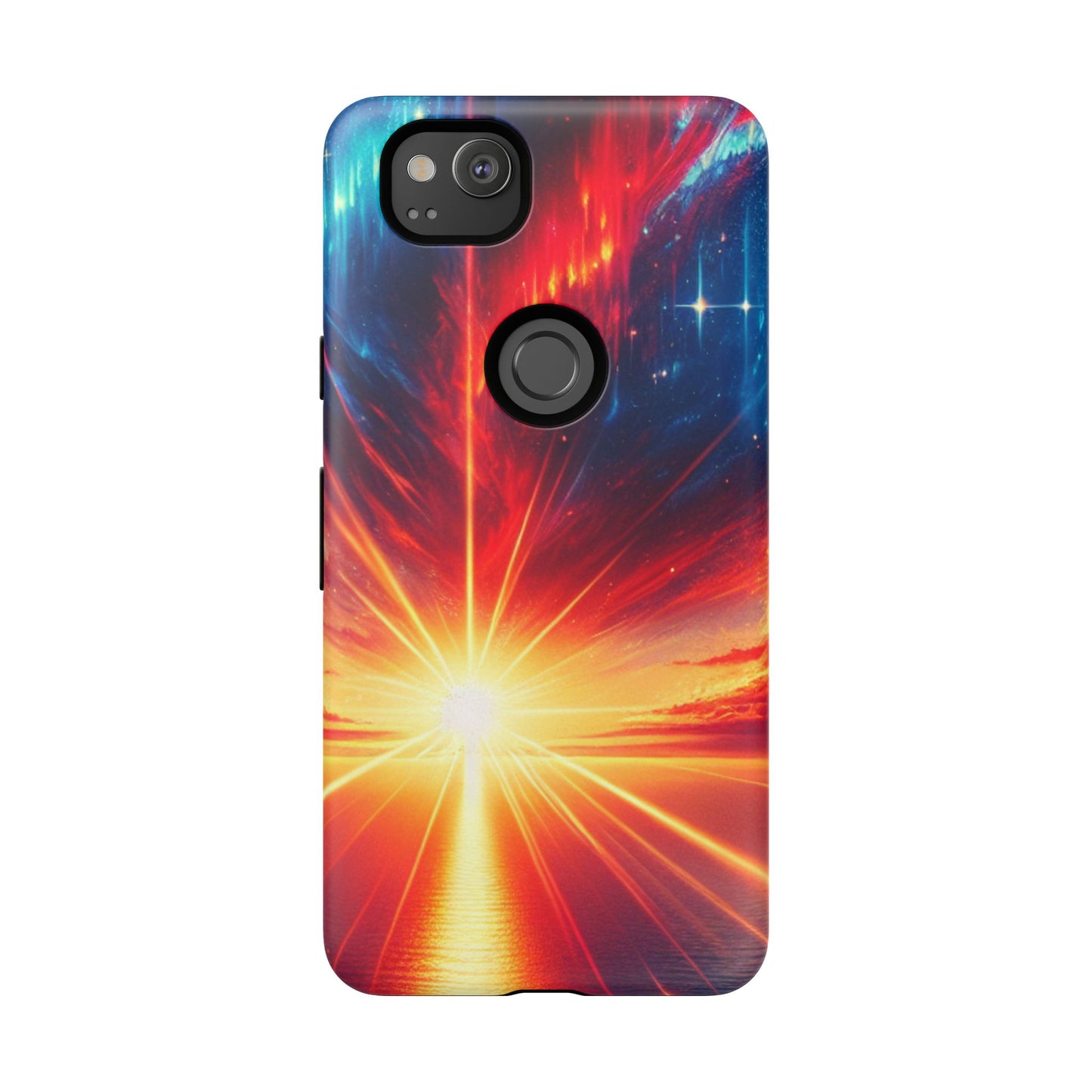 63B2 Sunrise Landscape Art Phone Case – Glossy or Matte Dual-Layer Cover for iPhone & Android