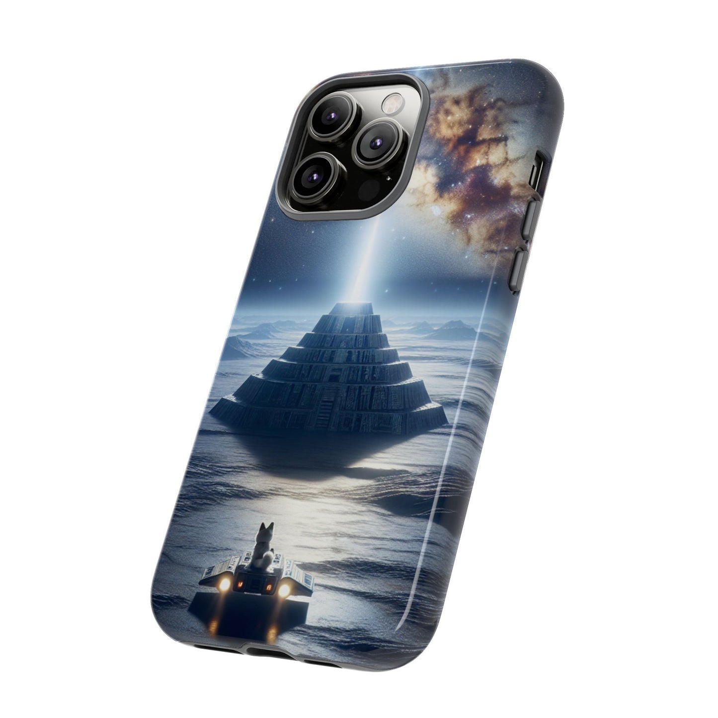 61C Akita Space Adventure Phone Case – Dual-Layer Protective Cover for iPhone & Android