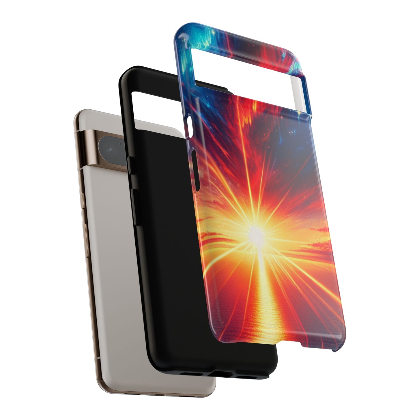 63B2 Sunrise Landscape Art Phone Case – Glossy or Matte Dual-Layer Cover for iPhone & Android