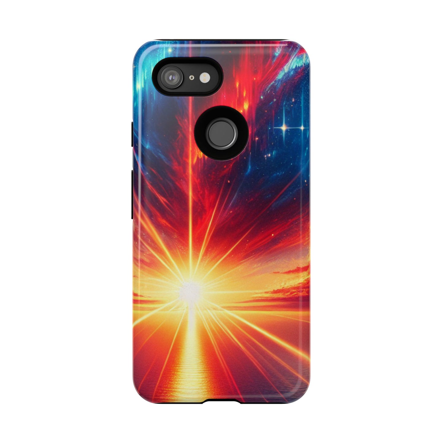 63B2 Sunrise Landscape Art Phone Case – Glossy or Matte Dual-Layer Cover for iPhone & Android