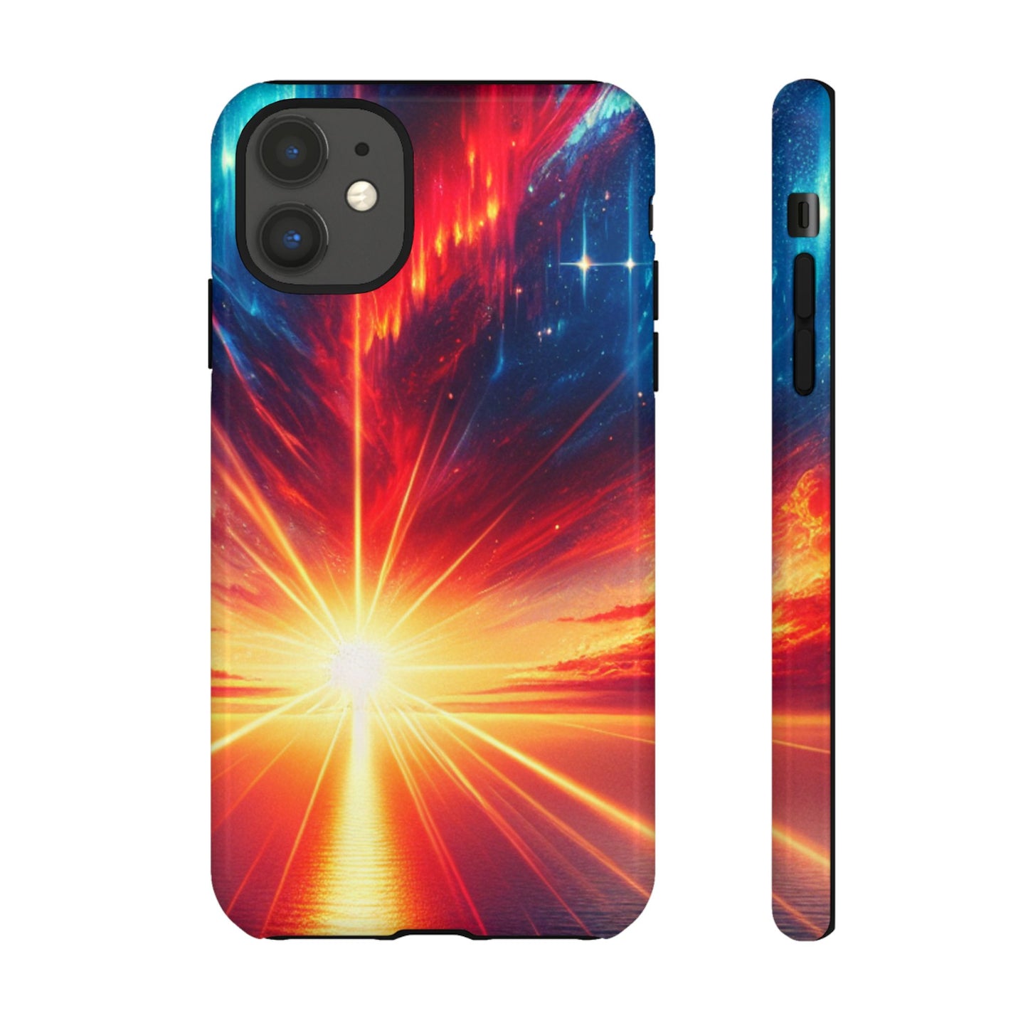 63B2 Sunrise Landscape Art Phone Case – Glossy or Matte Dual-Layer Cover for iPhone & Android