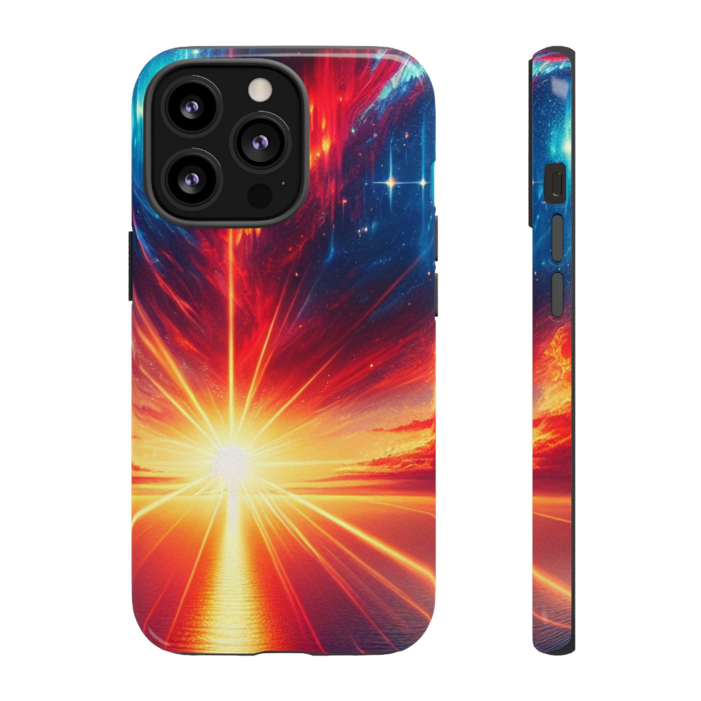 63B2 Sunrise Landscape Art Phone Case – Glossy or Matte Dual-Layer Cover for iPhone & Android