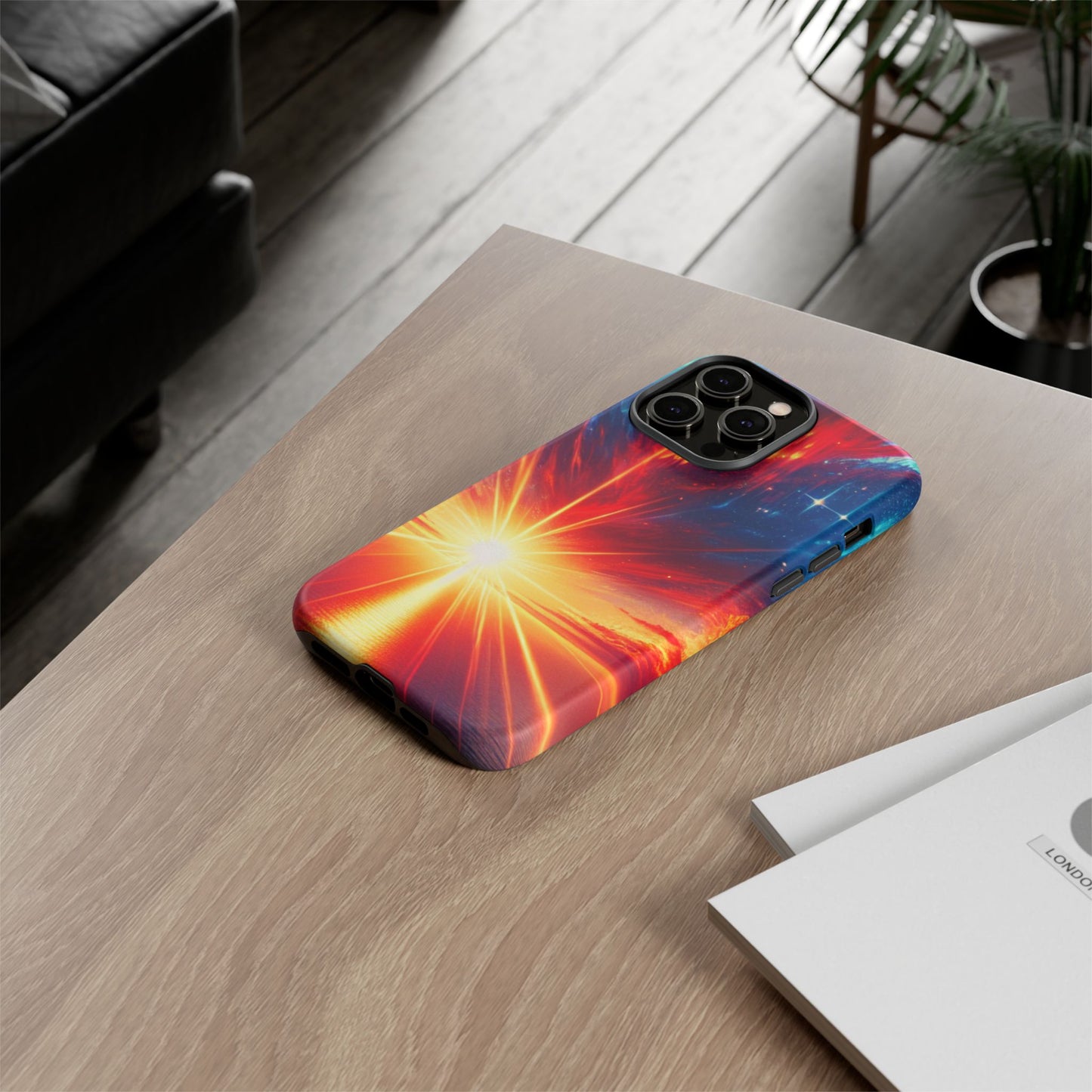 63B2 Sunrise Landscape Art Phone Case – Glossy or Matte Dual-Layer Cover for iPhone & Android