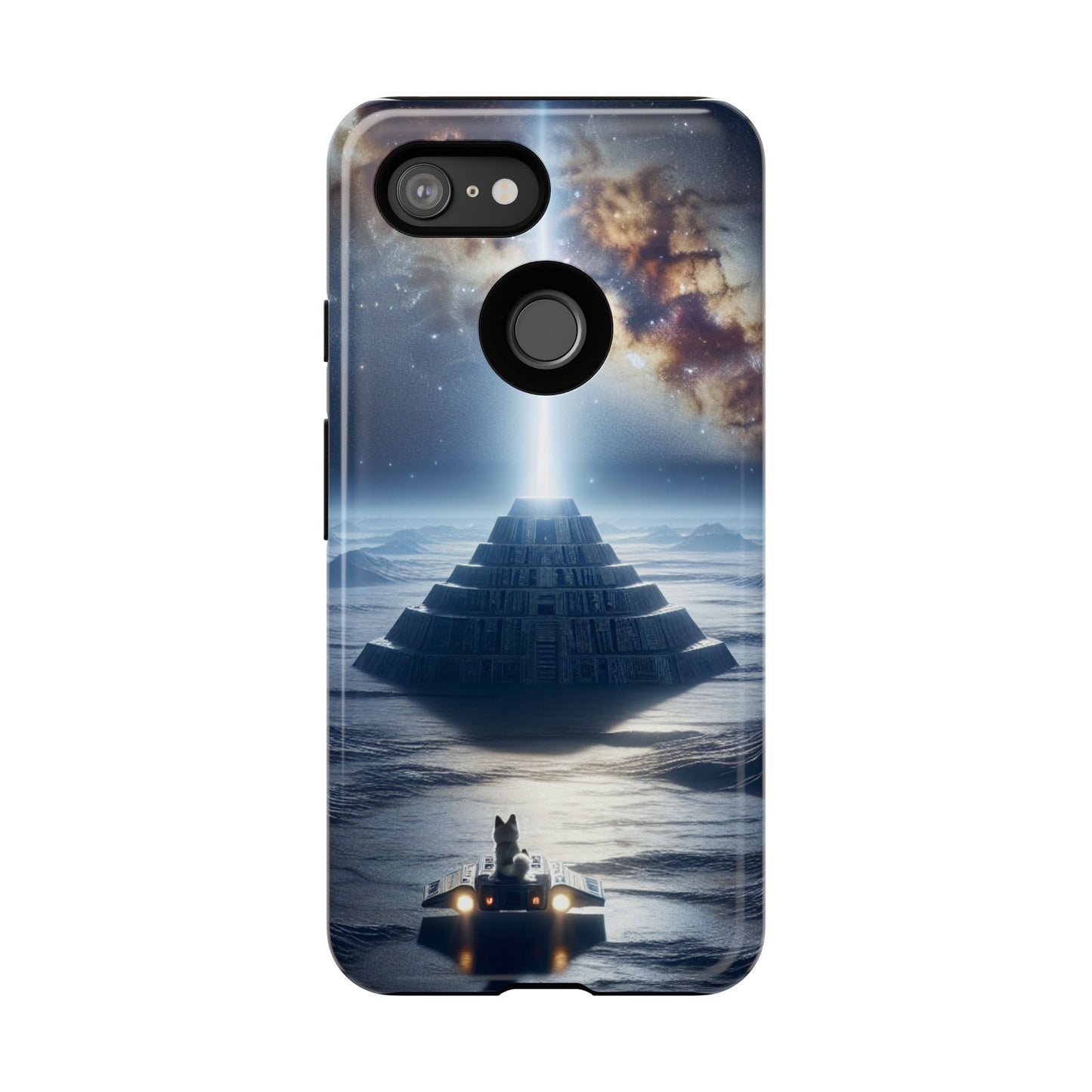 61C Akita Space Adventure Phone Case – Dual-Layer Protective Cover for iPhone & Android