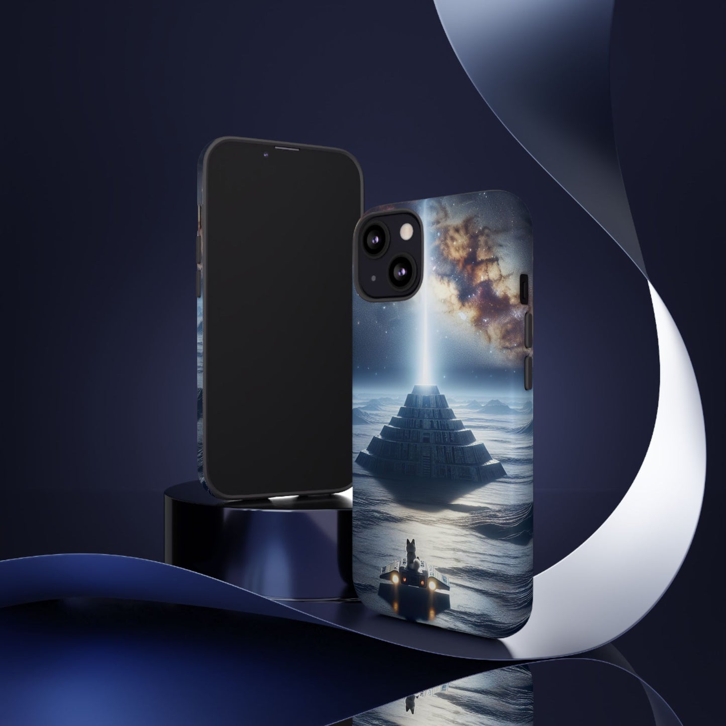61C Akita Space Adventure Phone Case – Dual-Layer Protective Cover for iPhone & Android