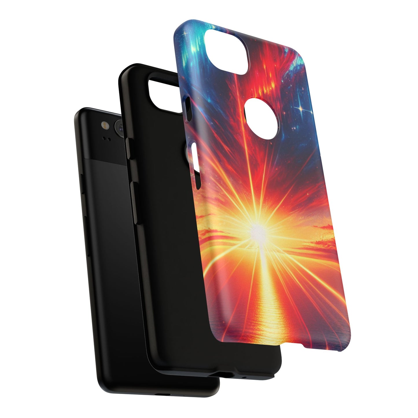 63B2 Sunrise Landscape Art Phone Case – Glossy or Matte Dual-Layer Cover for iPhone & Android