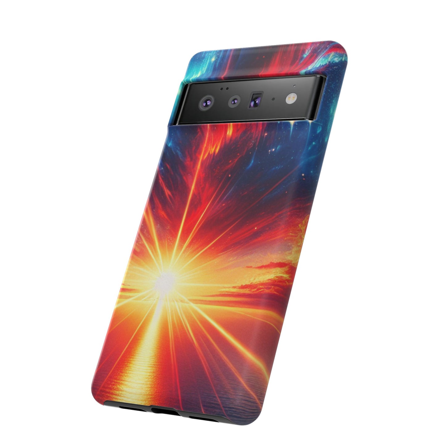 63B2 Sunrise Landscape Art Phone Case – Glossy or Matte Dual-Layer Cover for iPhone & Android