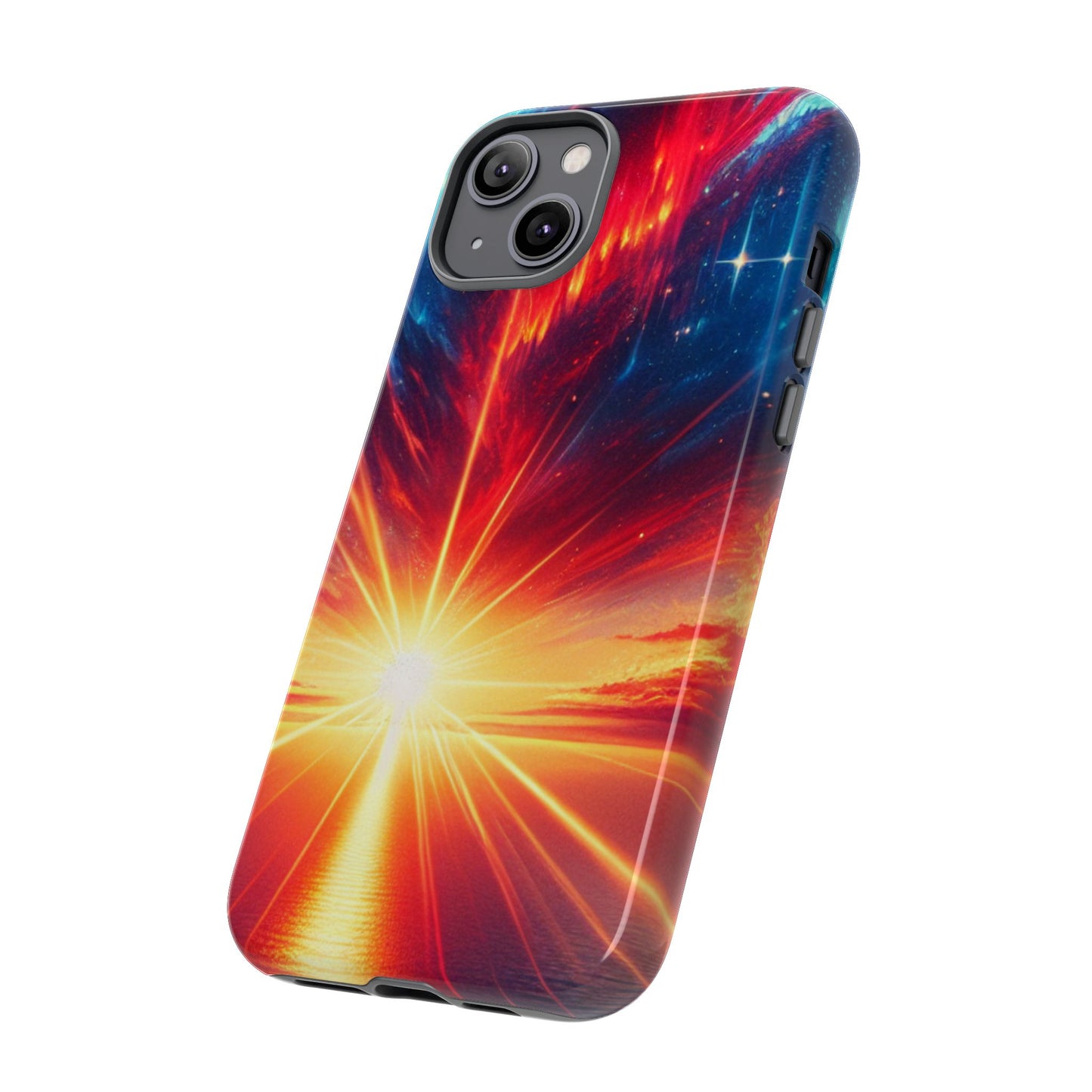 63B2 Sunrise Landscape Art Phone Case – Glossy or Matte Dual-Layer Cover for iPhone & Android