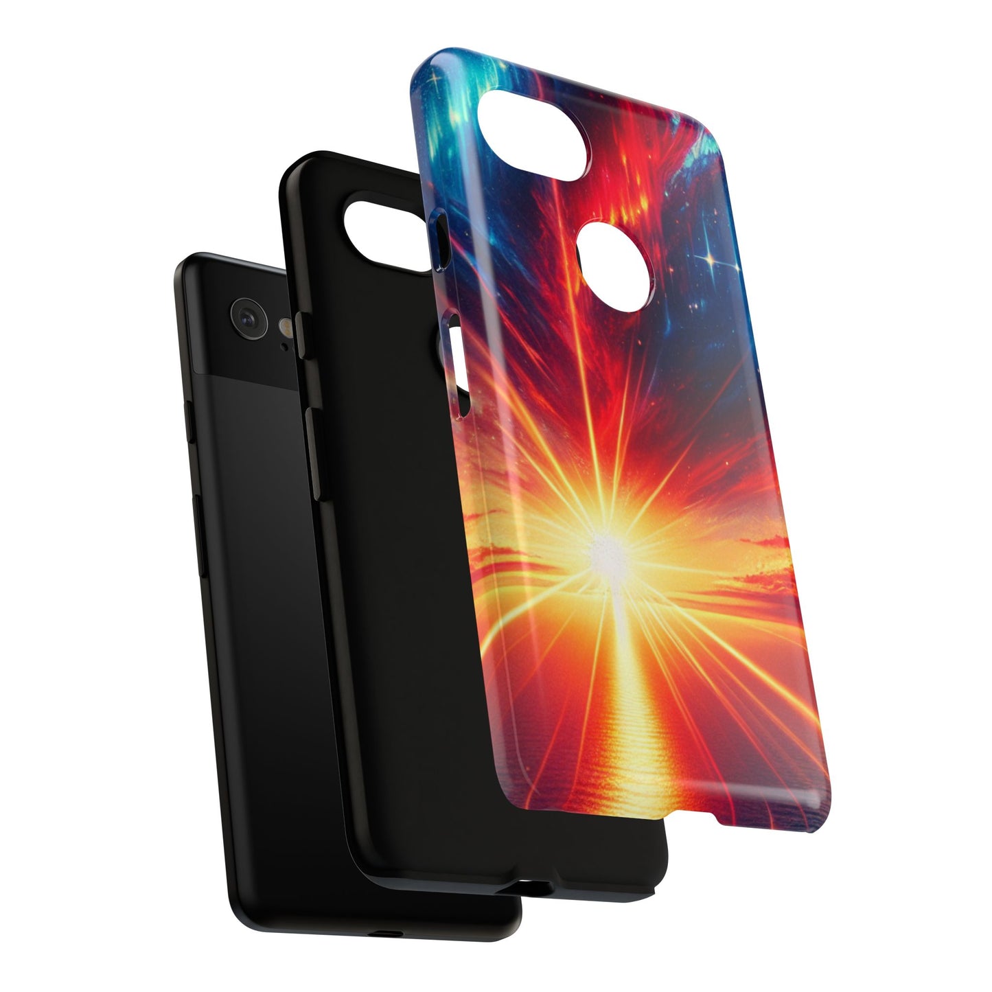 63B2 Sunrise Landscape Art Phone Case – Glossy or Matte Dual-Layer Cover for iPhone & Android