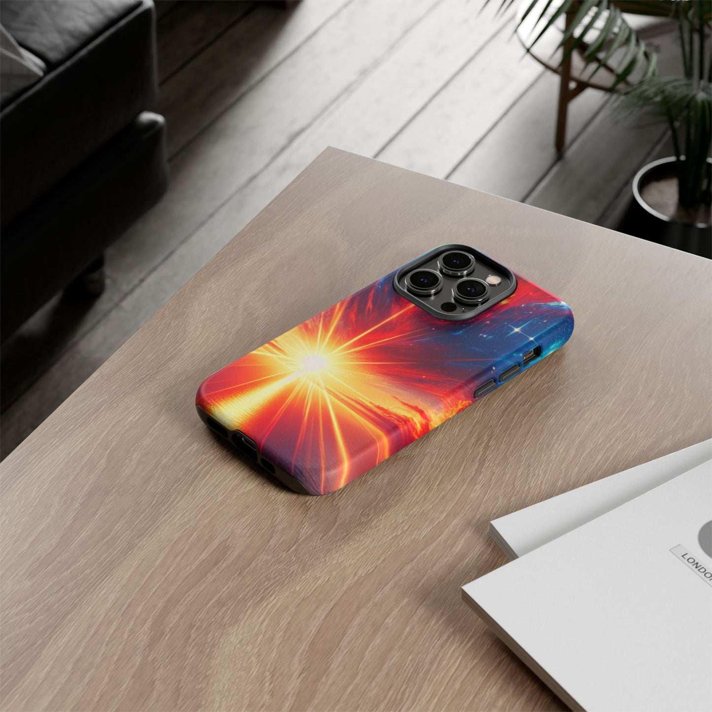 63B2 Sunrise Landscape Art Phone Case – Glossy or Matte Dual-Layer Cover for iPhone & Android