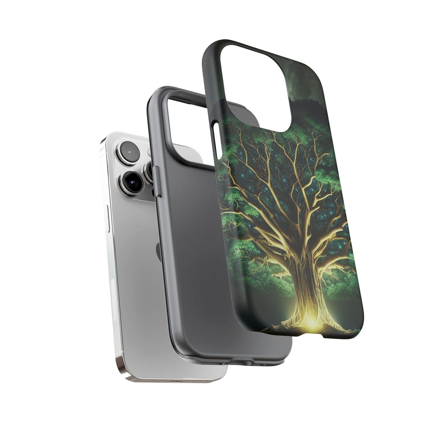 63B1 Tree of Life Nature Art Phone Case – Glossy or Matte Dual-Layer Cover for iPhone & Android
