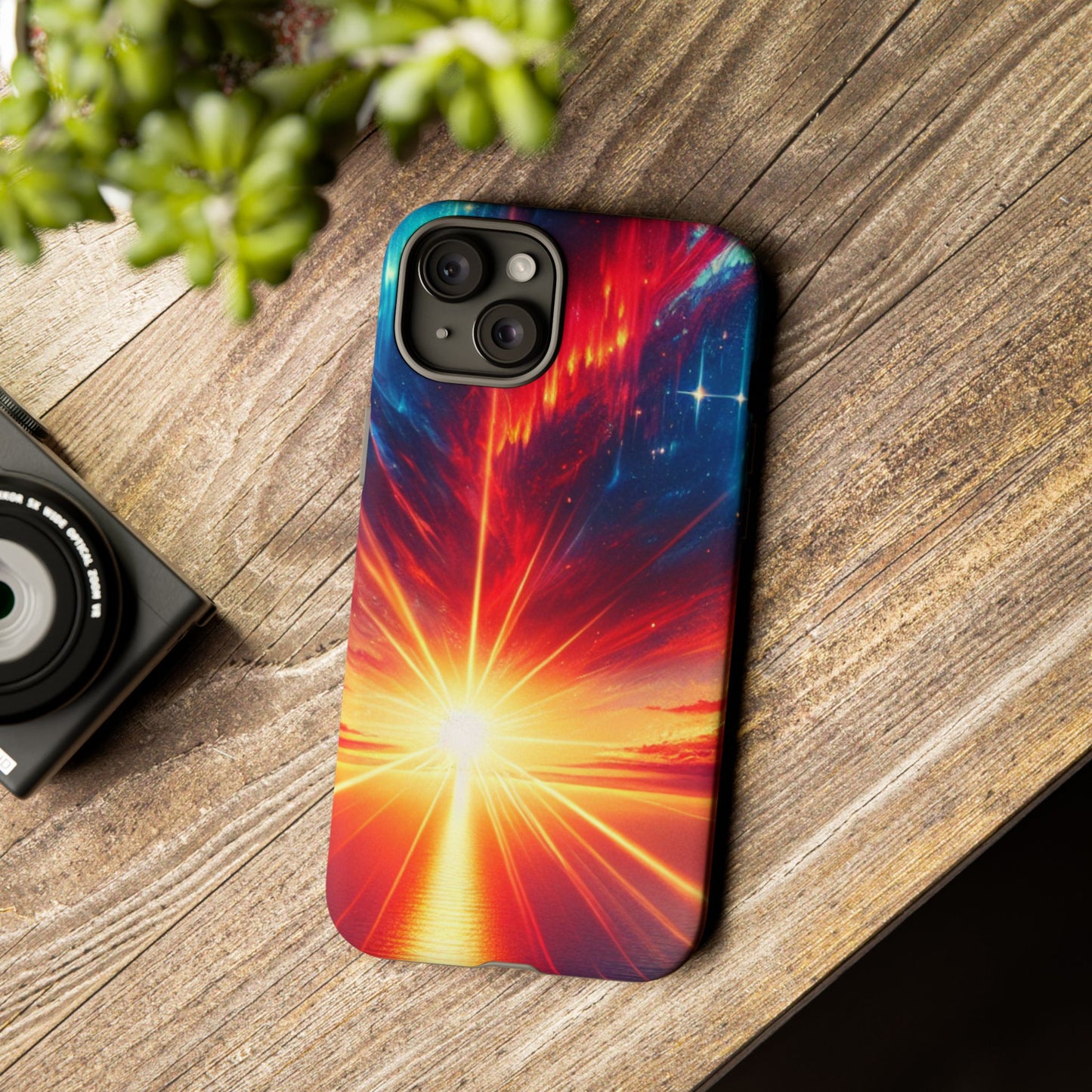 63B2 Sunrise Landscape Art Phone Case – Glossy or Matte Dual-Layer Cover for iPhone & Android