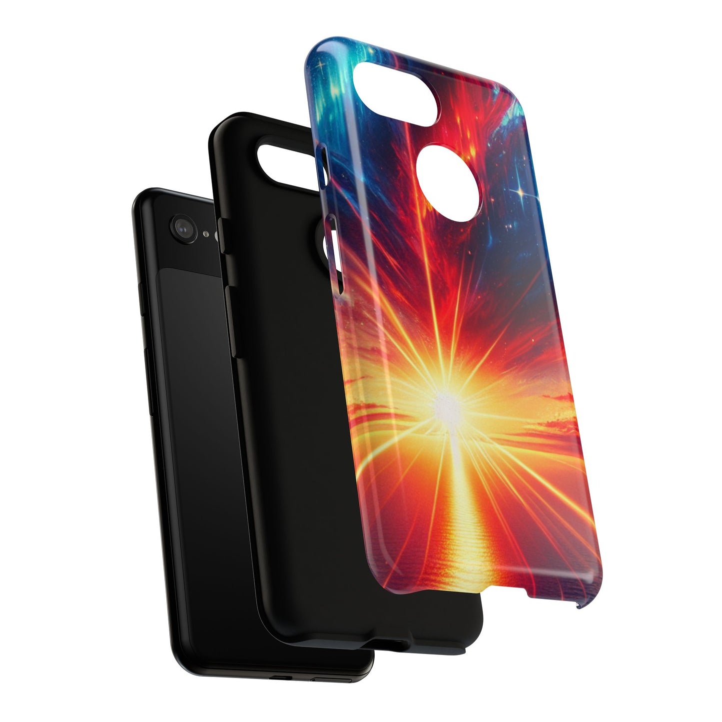63B2 Sunrise Landscape Art Phone Case – Glossy or Matte Dual-Layer Cover for iPhone & Android