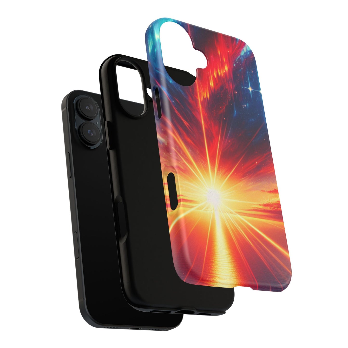63B2 Sunrise Landscape Art Phone Case – Glossy or Matte Dual-Layer Cover for iPhone & Android
