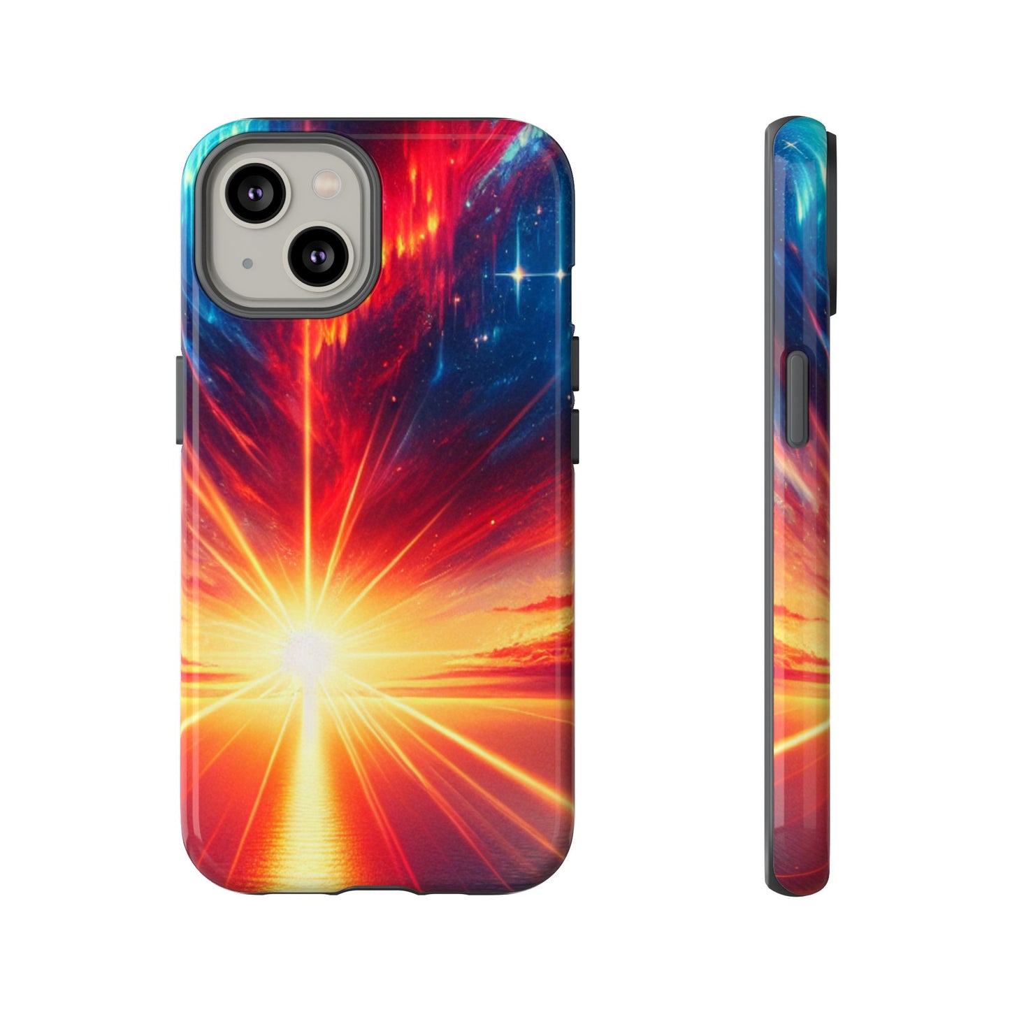 63B2 Sunrise Landscape Art Phone Case – Glossy or Matte Dual-Layer Cover for iPhone & Android