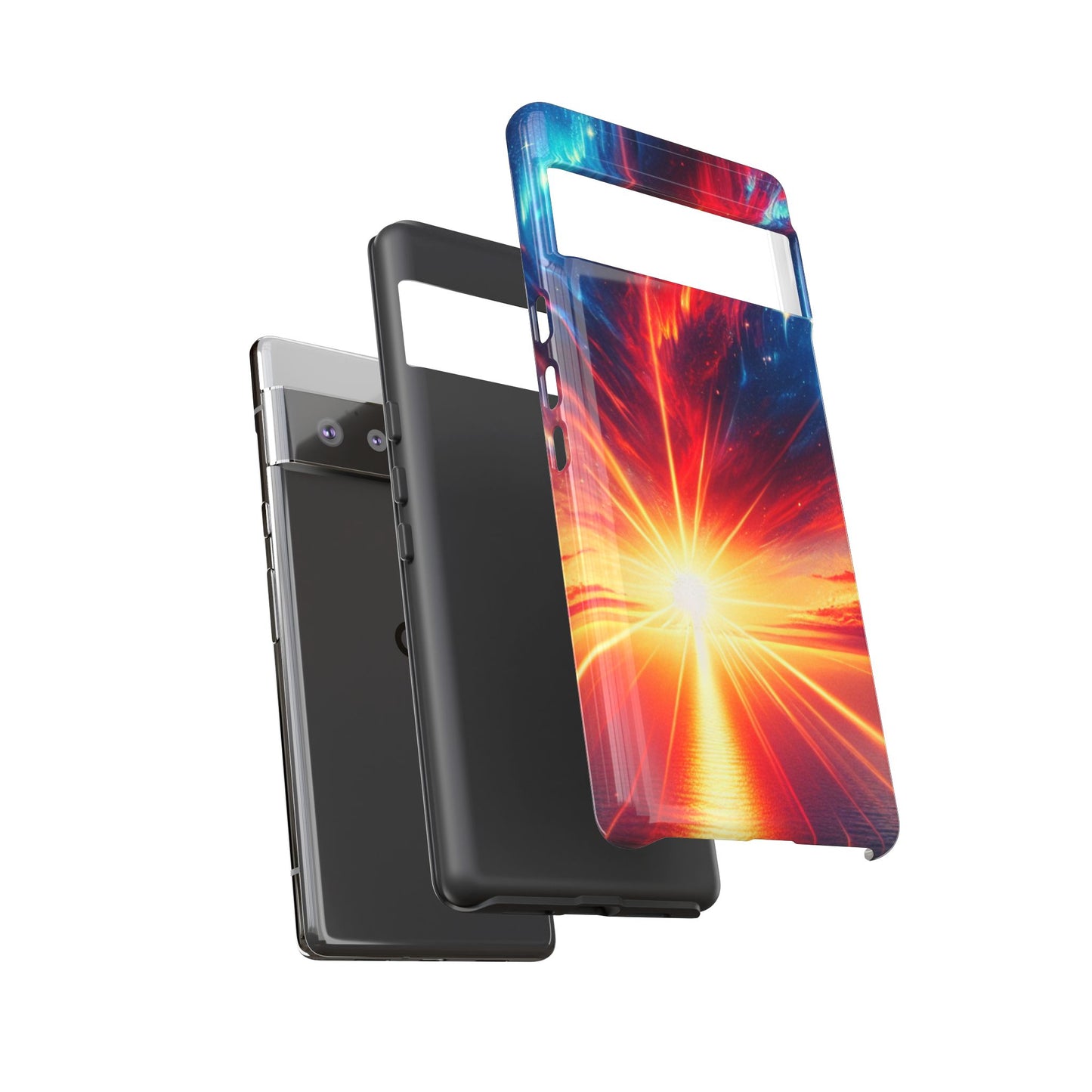 63B2 Sunrise Landscape Art Phone Case – Glossy or Matte Dual-Layer Cover for iPhone & Android