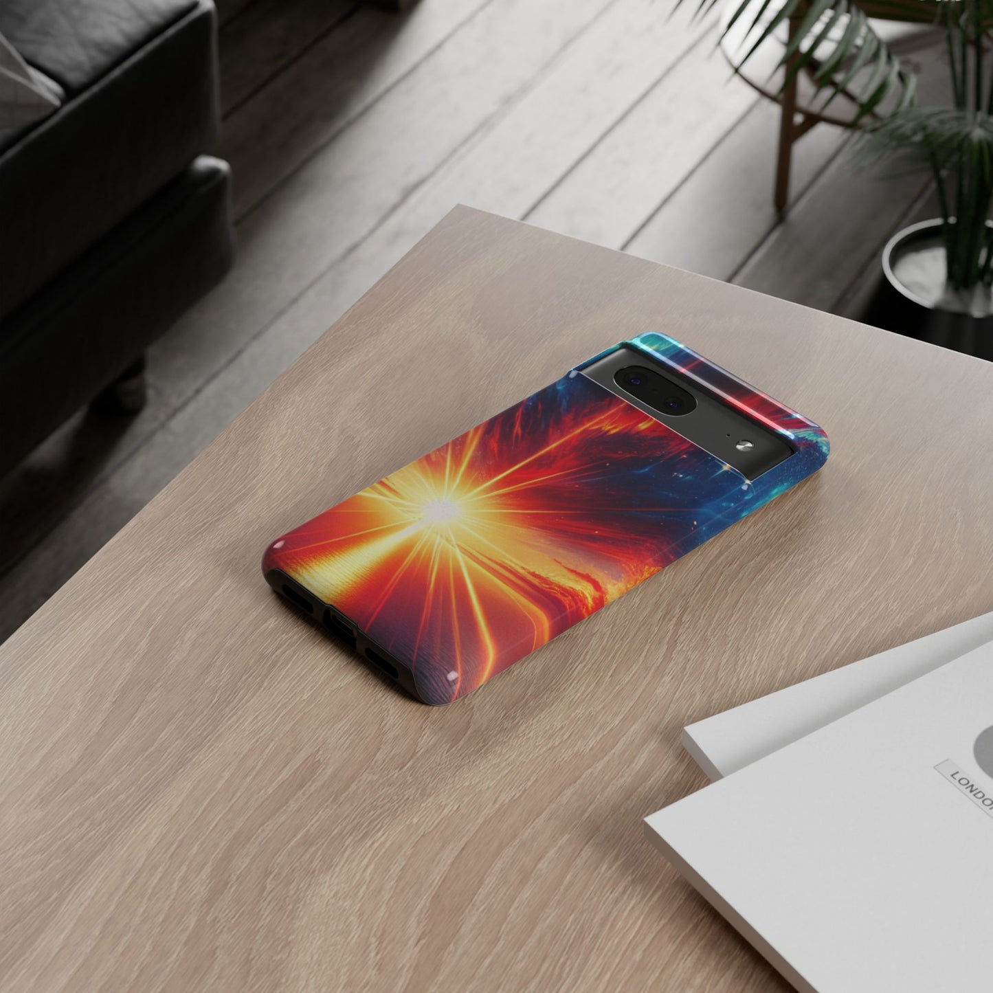 63B2 Sunrise Landscape Art Phone Case – Glossy or Matte Dual-Layer Cover for iPhone & Android