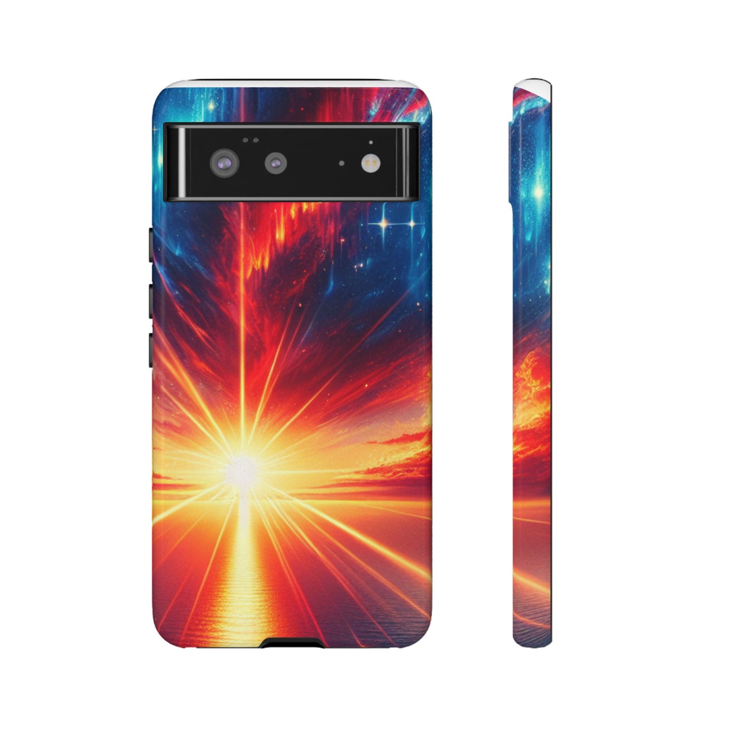 63B2 Sunrise Landscape Art Phone Case – Glossy or Matte Dual-Layer Cover for iPhone & Android