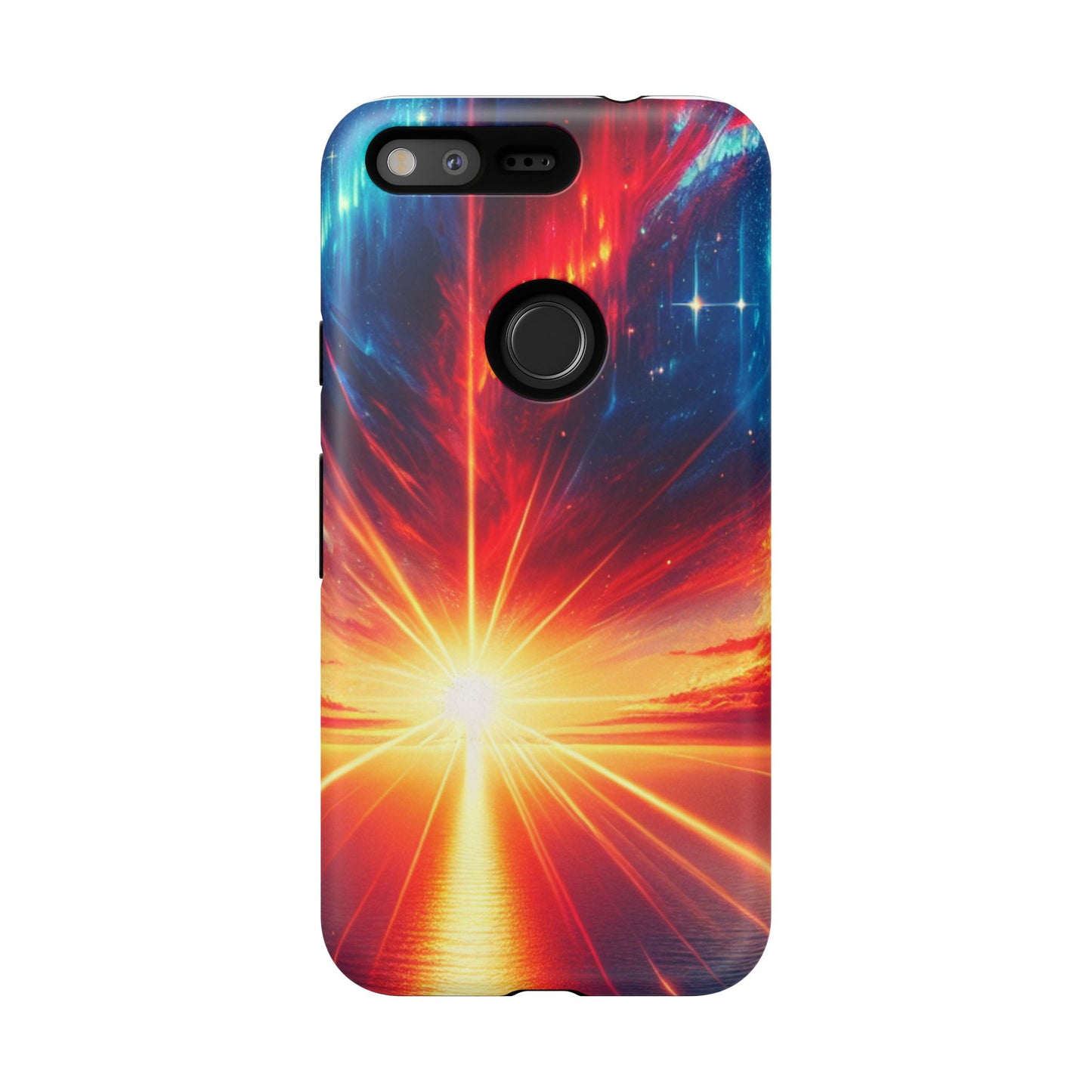 63B2 Sunrise Landscape Art Phone Case – Glossy or Matte Dual-Layer Cover for iPhone & Android