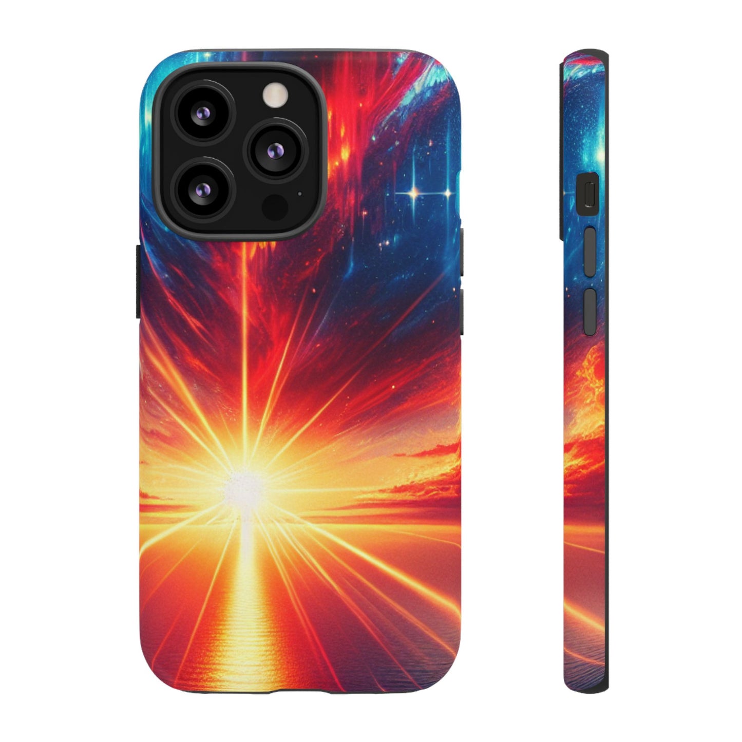 63B2 Sunrise Landscape Art Phone Case – Glossy or Matte Dual-Layer Cover for iPhone & Android