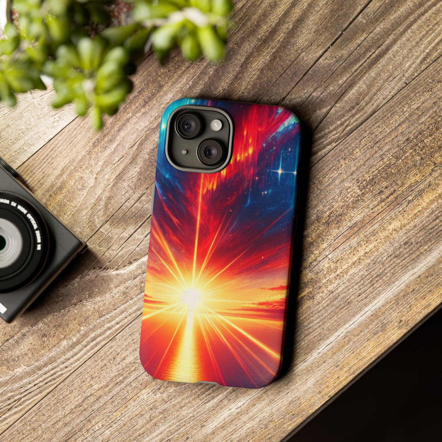 63B2 Sunrise Landscape Art Phone Case – Glossy or Matte Dual-Layer Cover for iPhone & Android