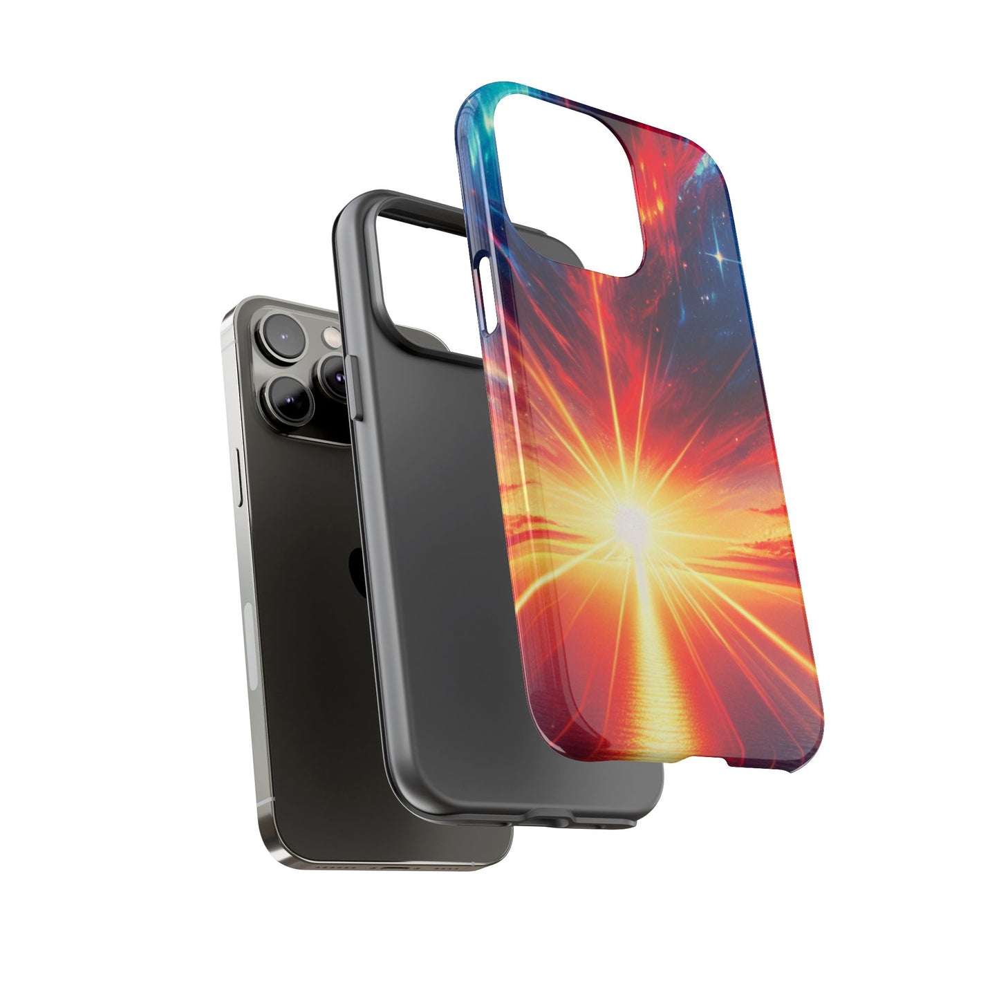 63B2 Sunrise Landscape Art Phone Case – Glossy or Matte Dual-Layer Cover for iPhone & Android