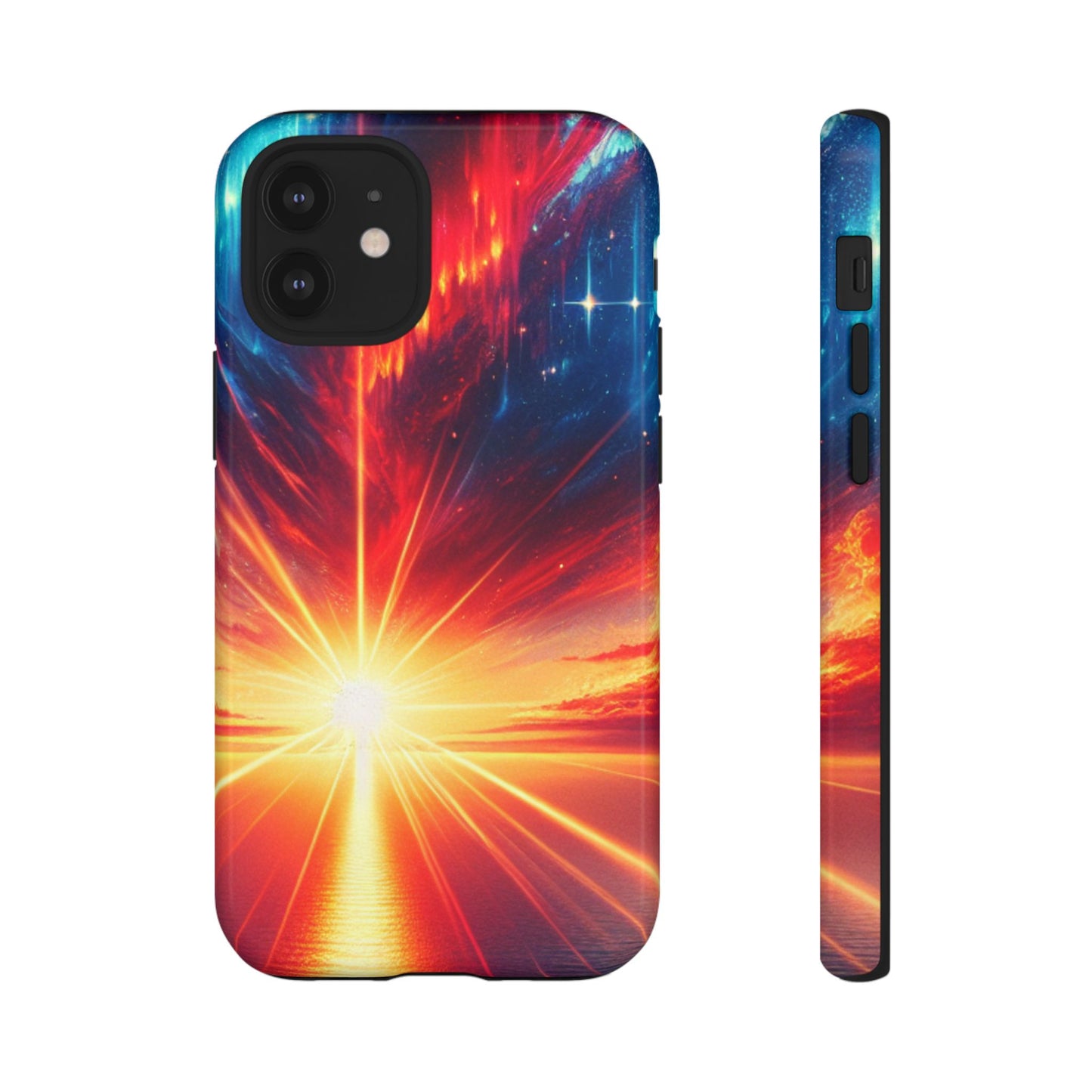 63B2 Sunrise Landscape Art Phone Case – Glossy or Matte Dual-Layer Cover for iPhone & Android