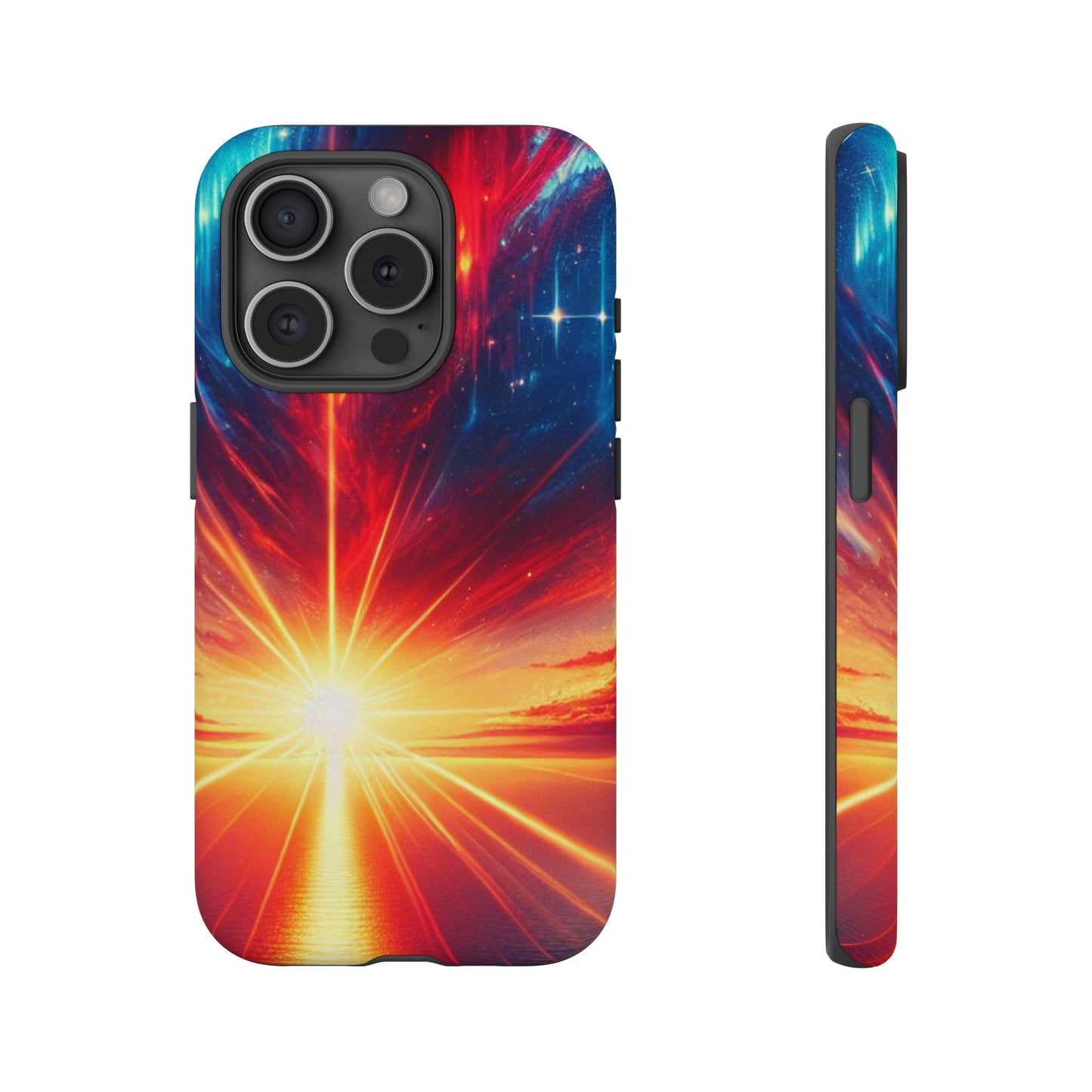 63B2 Sunrise Landscape Art Phone Case – Glossy or Matte Dual-Layer Cover for iPhone & Android